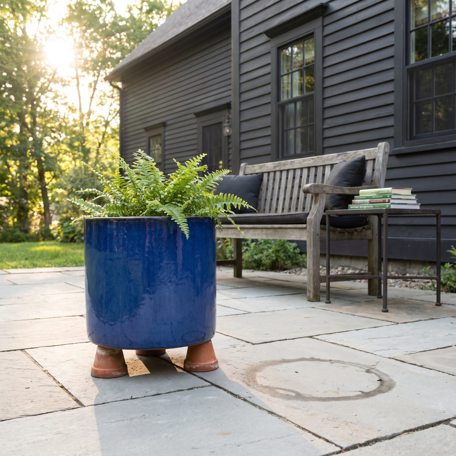 Lift Big Containers on Pot Feet to Stop Stains and Rot
