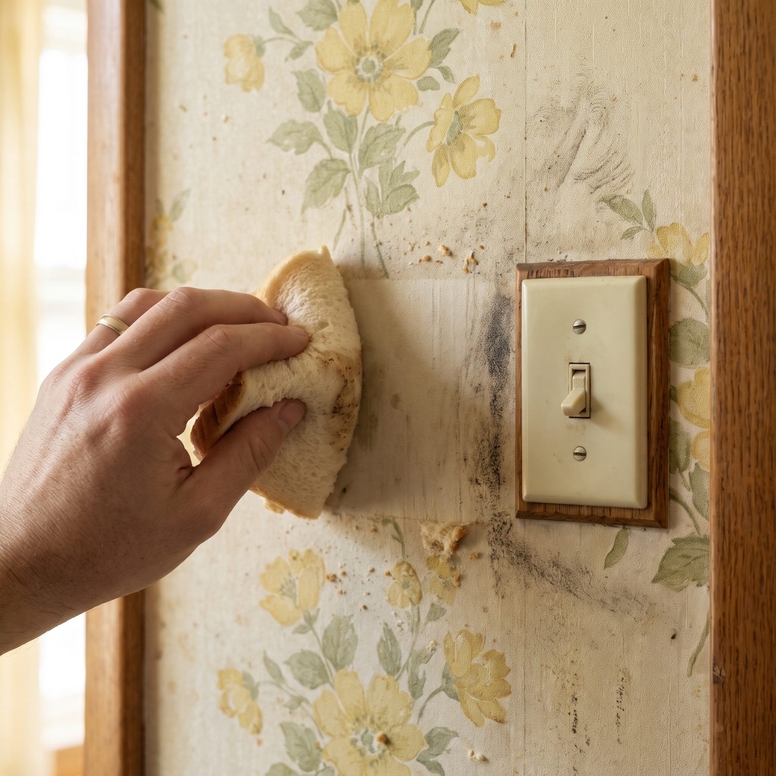 Lift Wallpaper Grime With Soft White Bread