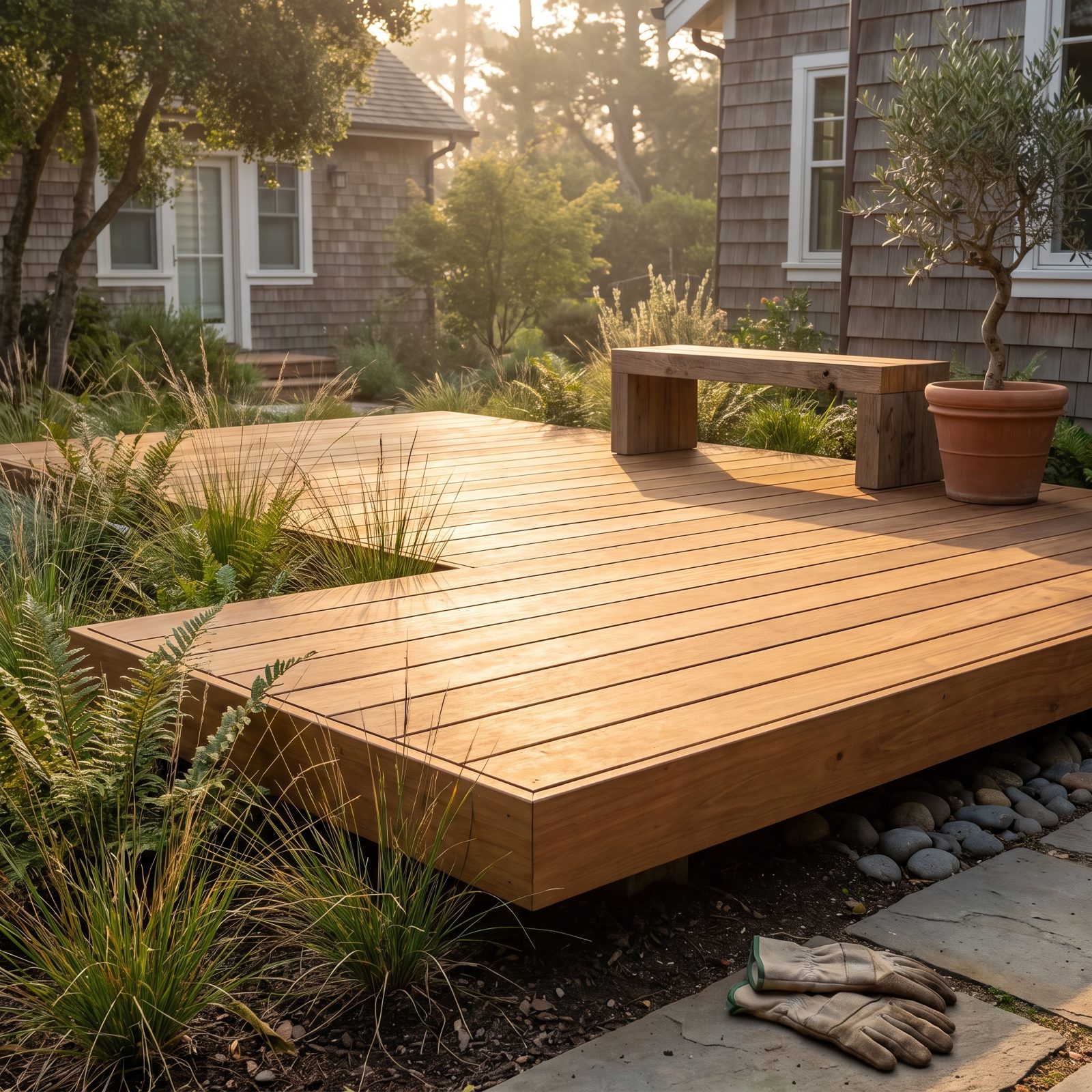 Low Floating Decks That Hover Over the Ground