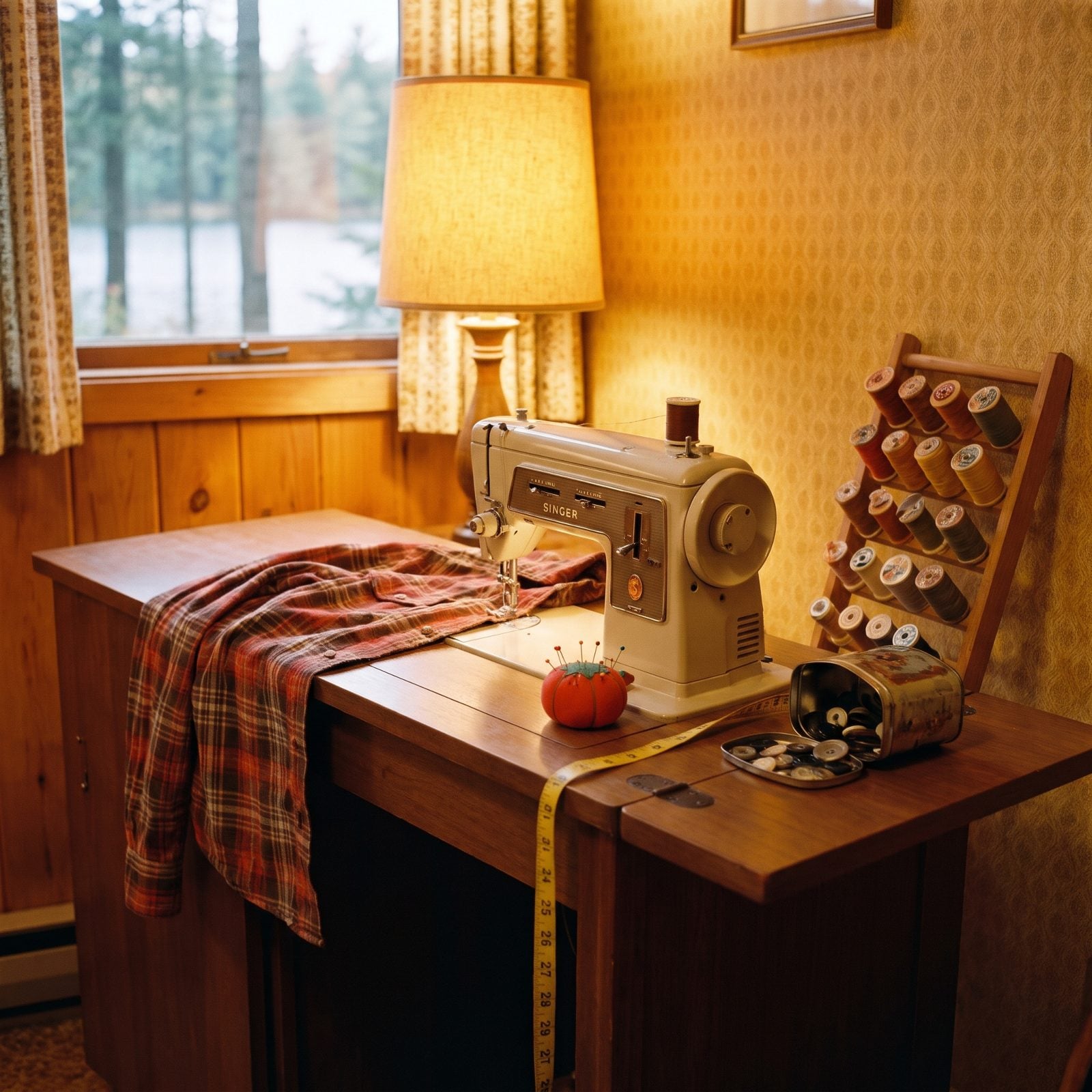 Mending Clothes on the Home Sewing Machine