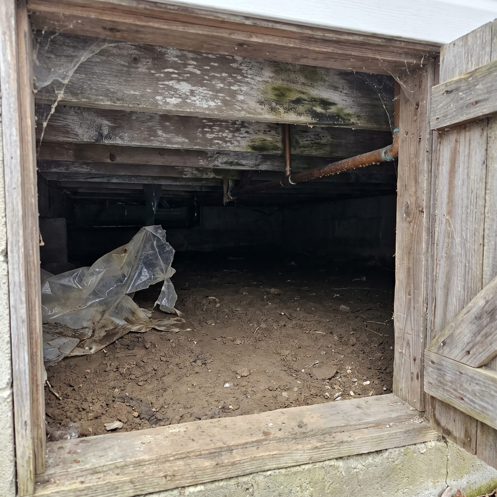 Moisture Rising from an Unsealed Crawlspace
