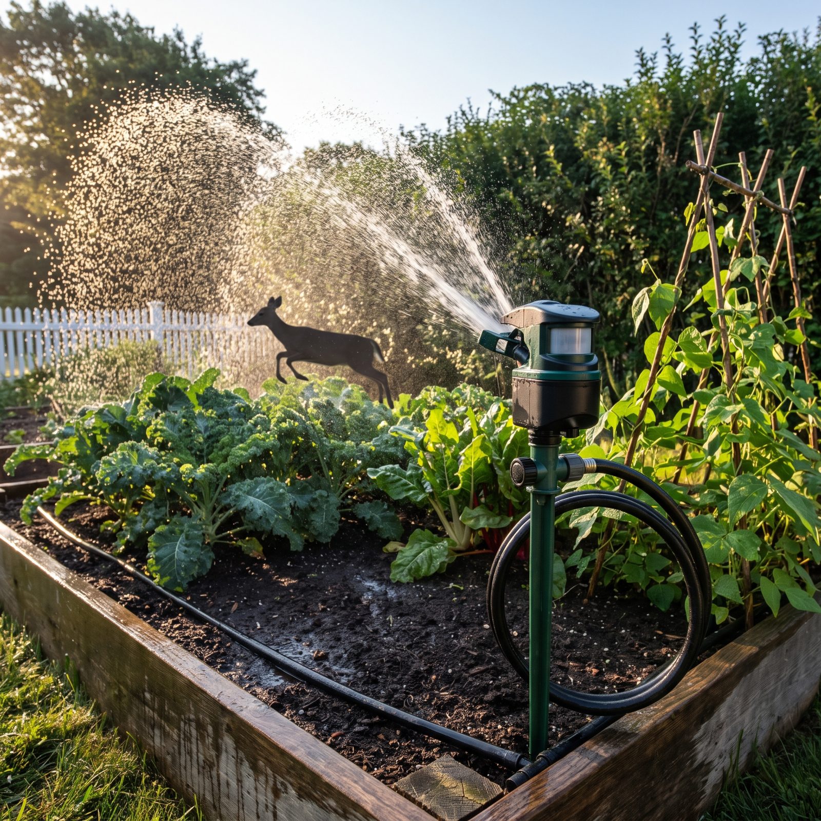 A Motion-Activated Sprinkler That Redirects Browsing Animals