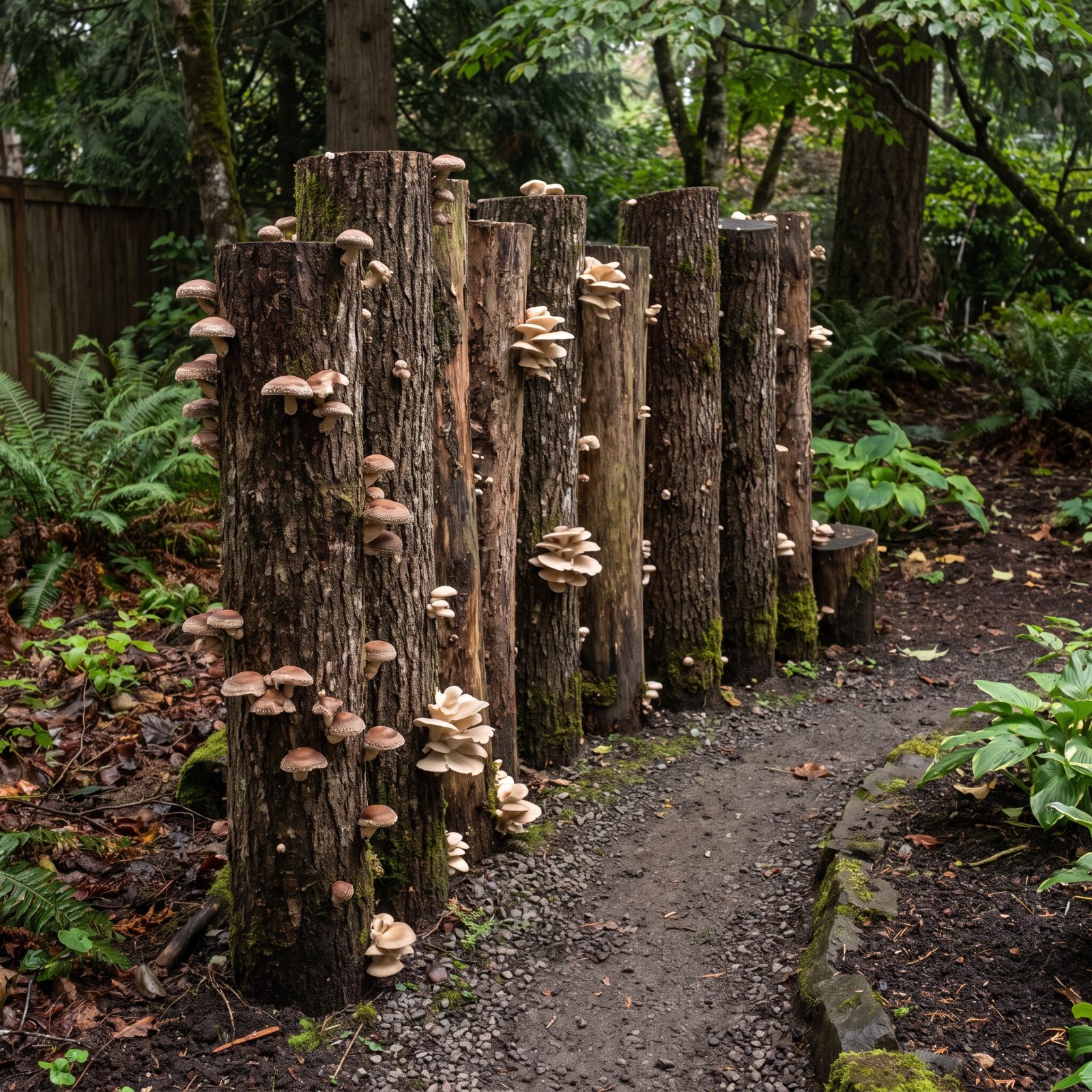 A Mushroom Log Screen That Grows Dinner
