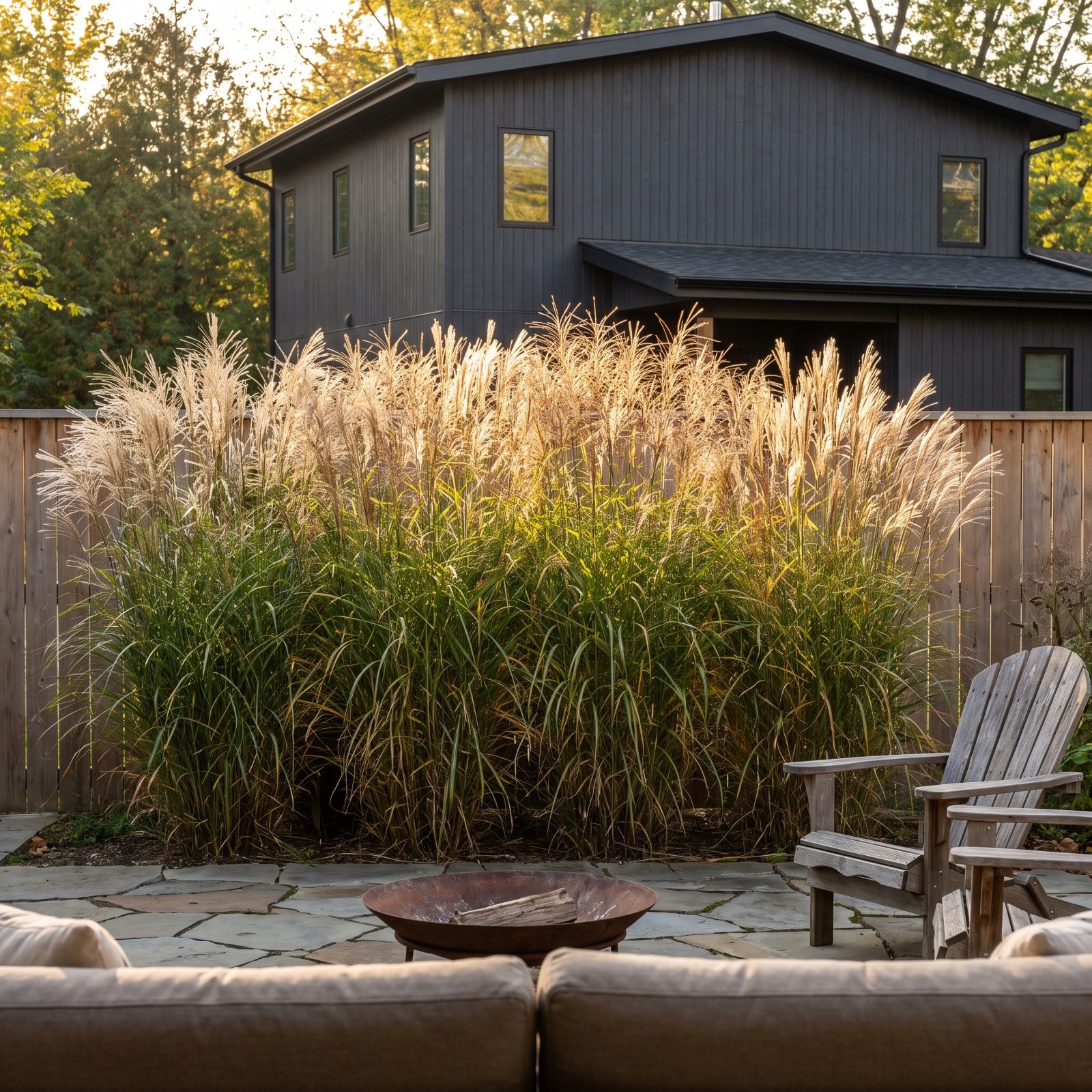 Ornamental-Grass Privacy Screens