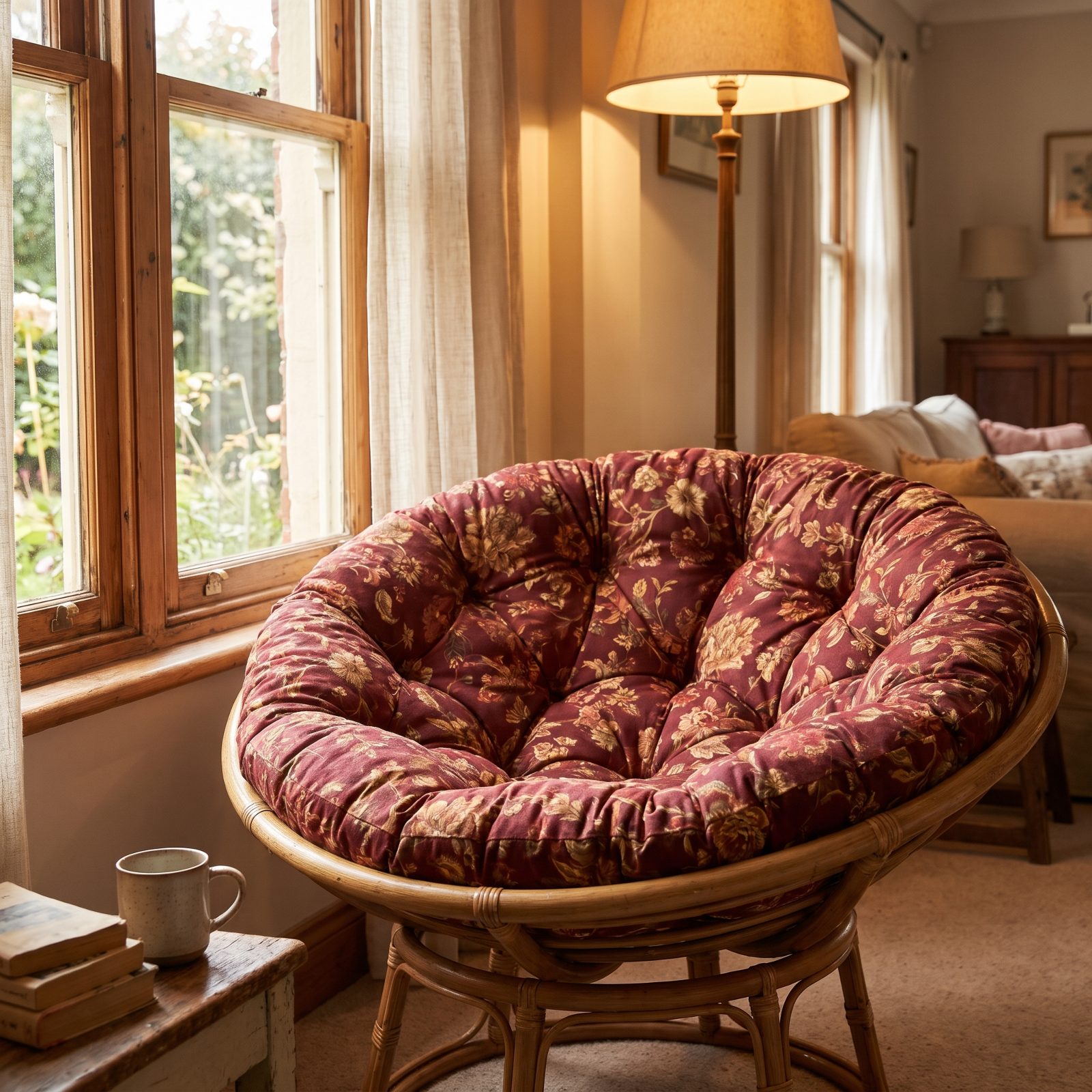 The Papasan Chair With a Printed Cushion