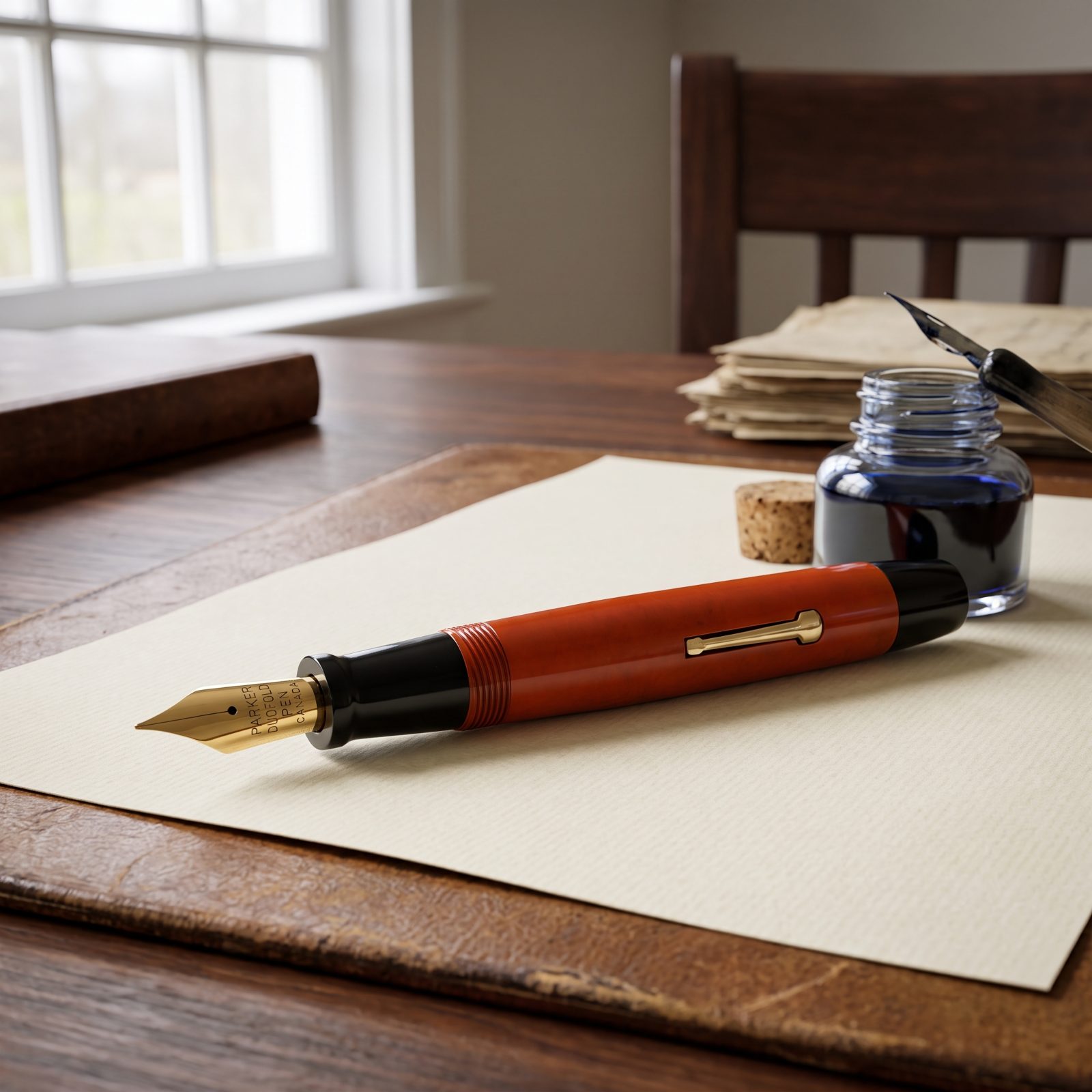 Parker Duofold Fountain Pens in Hard Rubber and Celluloid