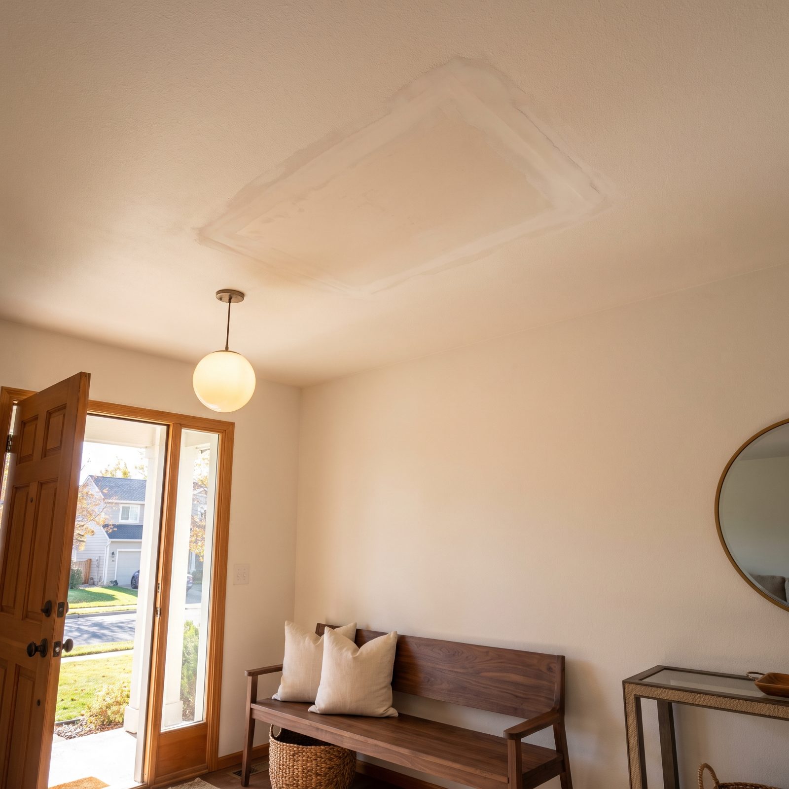 A Patch on the Ceiling Right Above the Entry