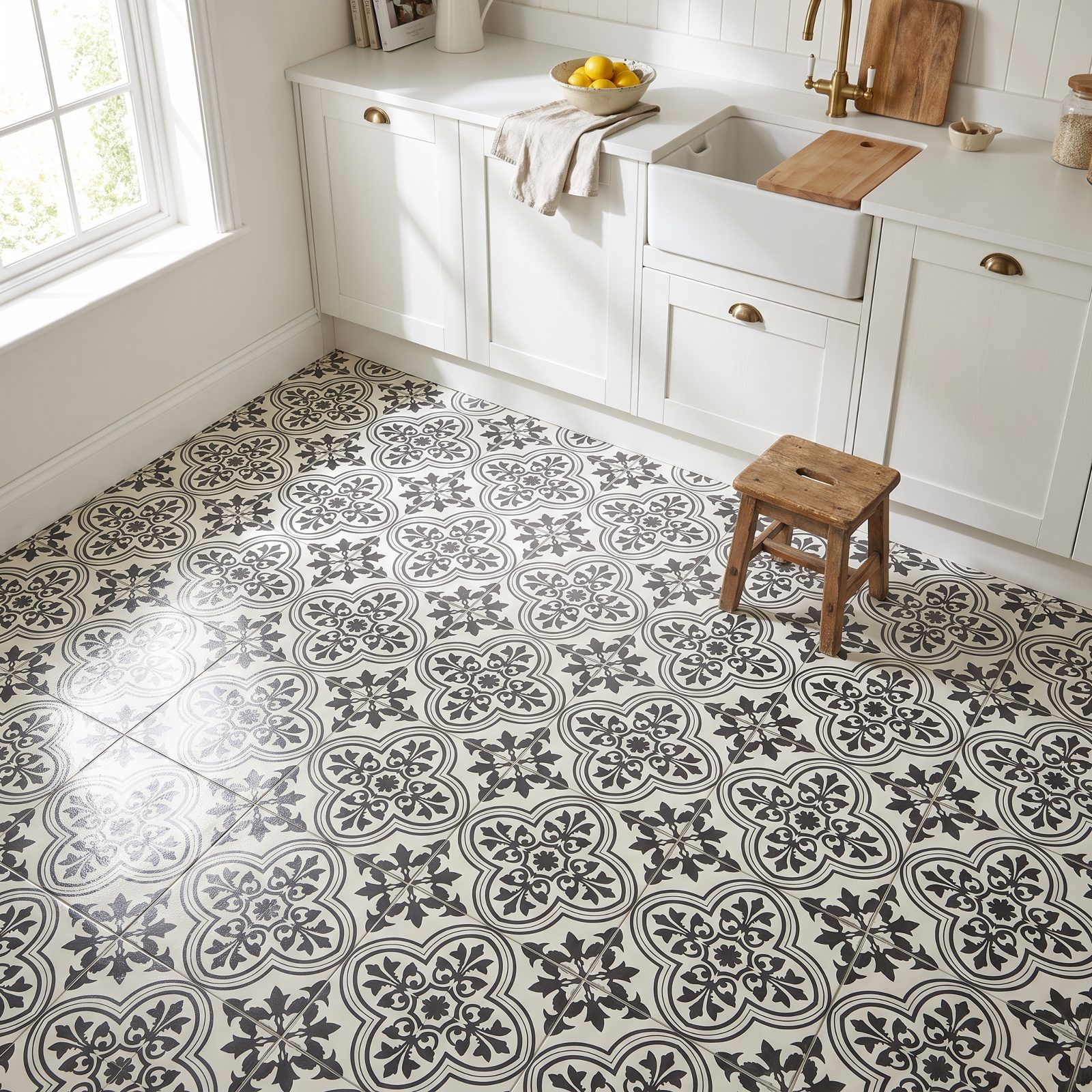 Patterned Sheet Vinyl That Looks Nothing Like the Kitchen You Remember