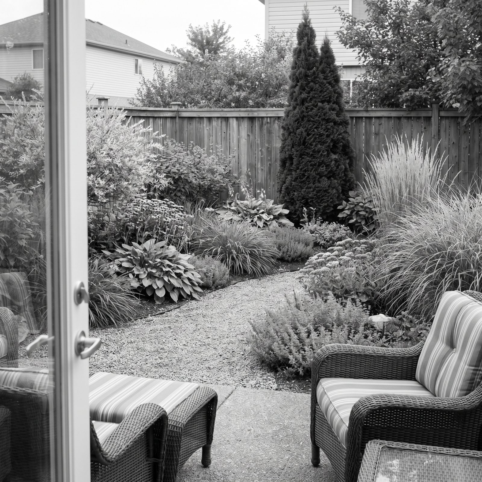 Photograph the Yard in Black and White to Expose Weak Contrast