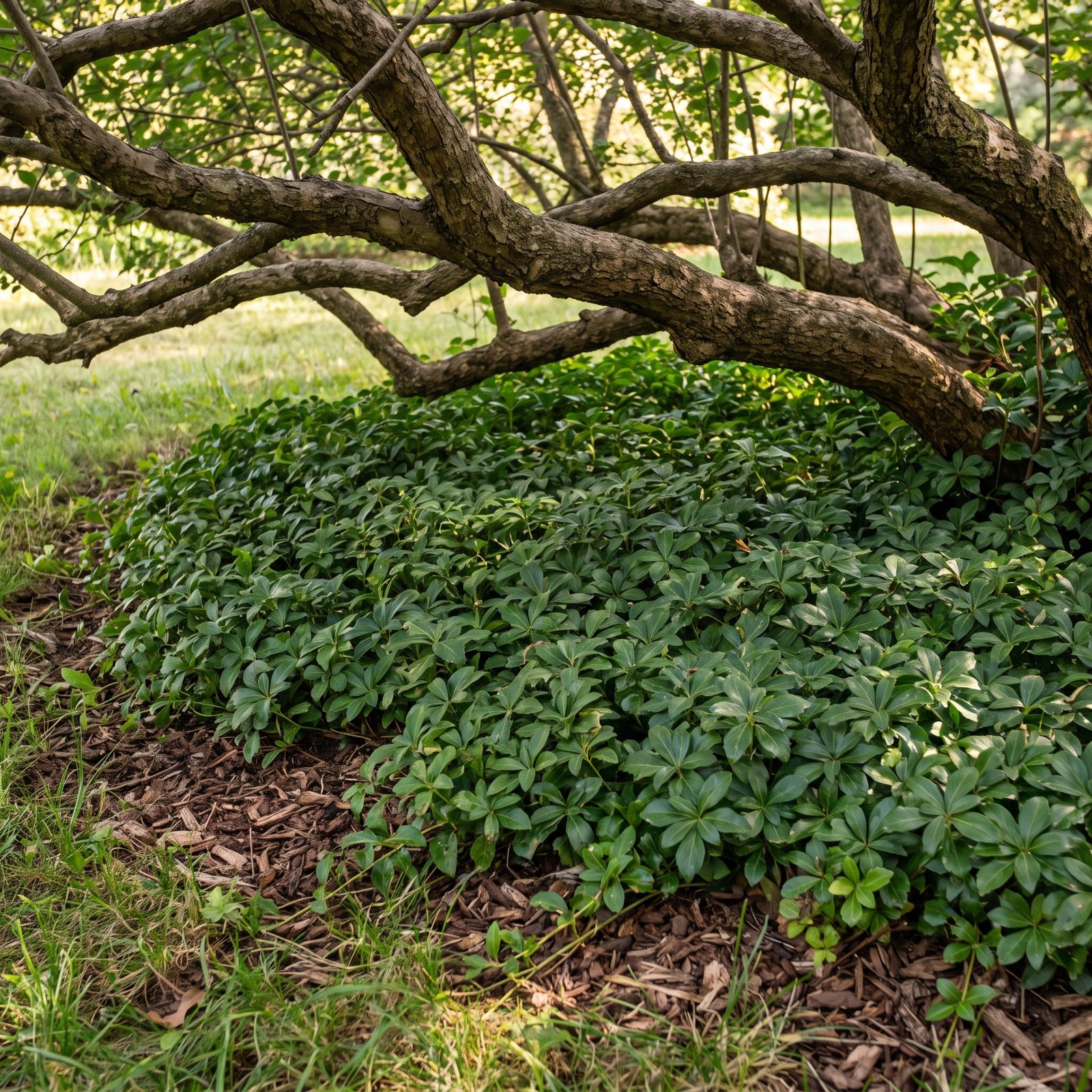 Plant Ground Cover Beneath Awkward Low Branches