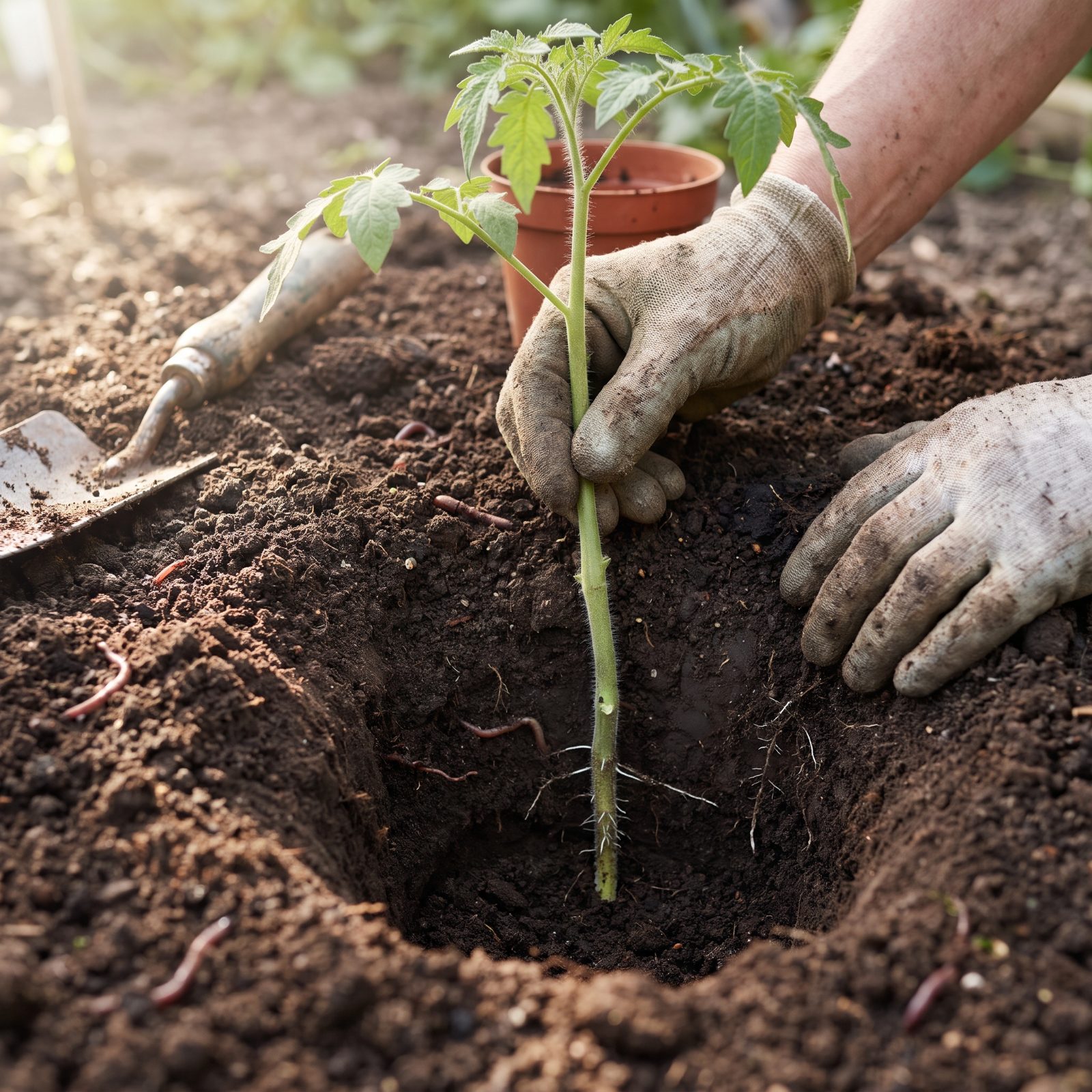 Plant Tomatoes Deeper So Buried Stems Grow Fresh Roots