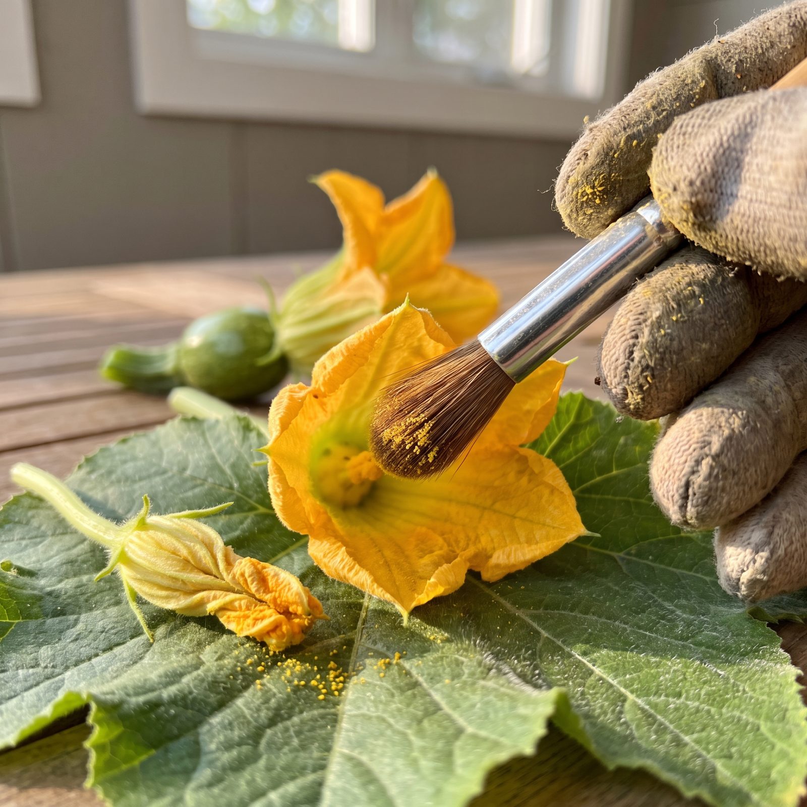 Pollinate Squash Blossoms by Hand With a Small Brush