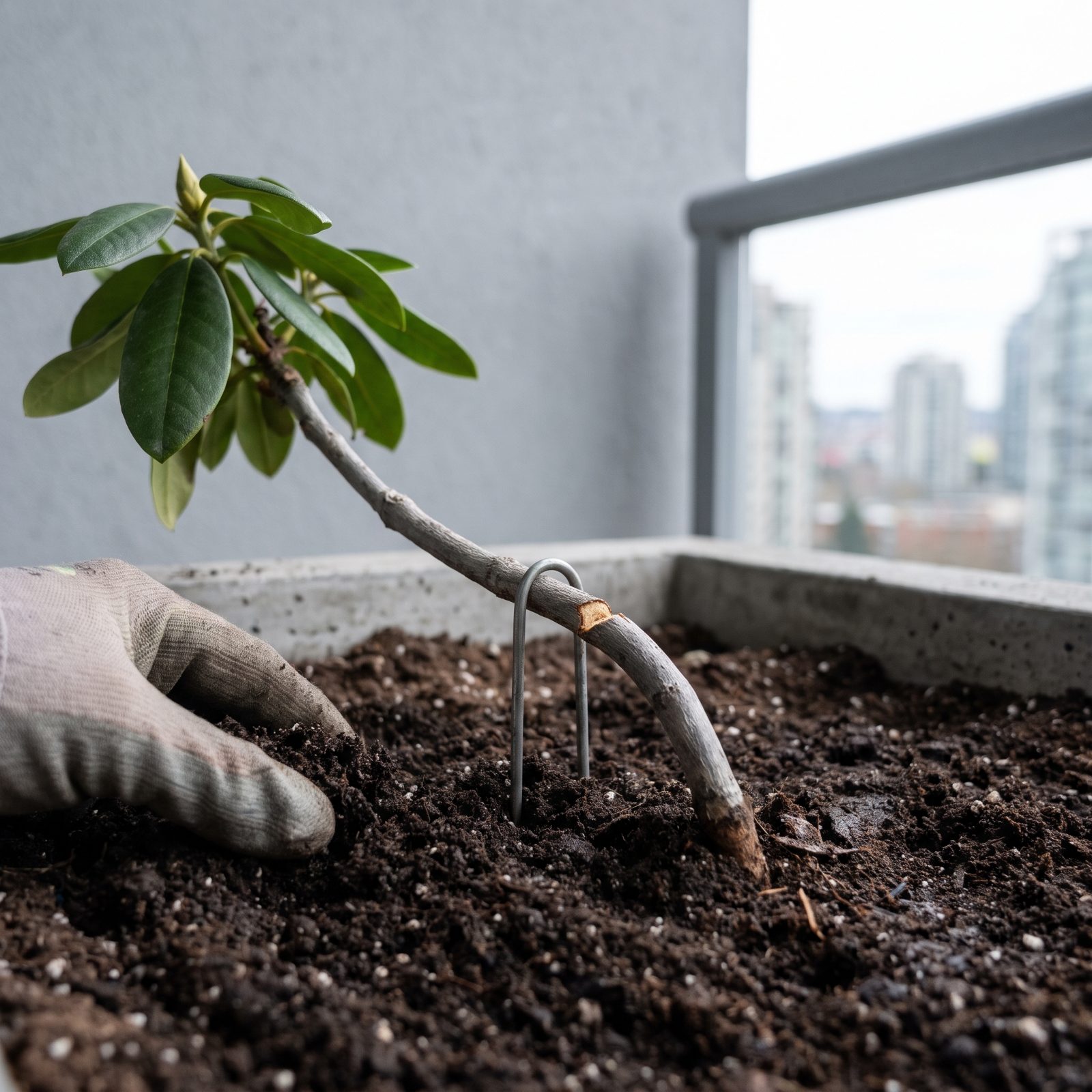 Propagate Flexible Shrubs by Pegging a Stem Into the Soil