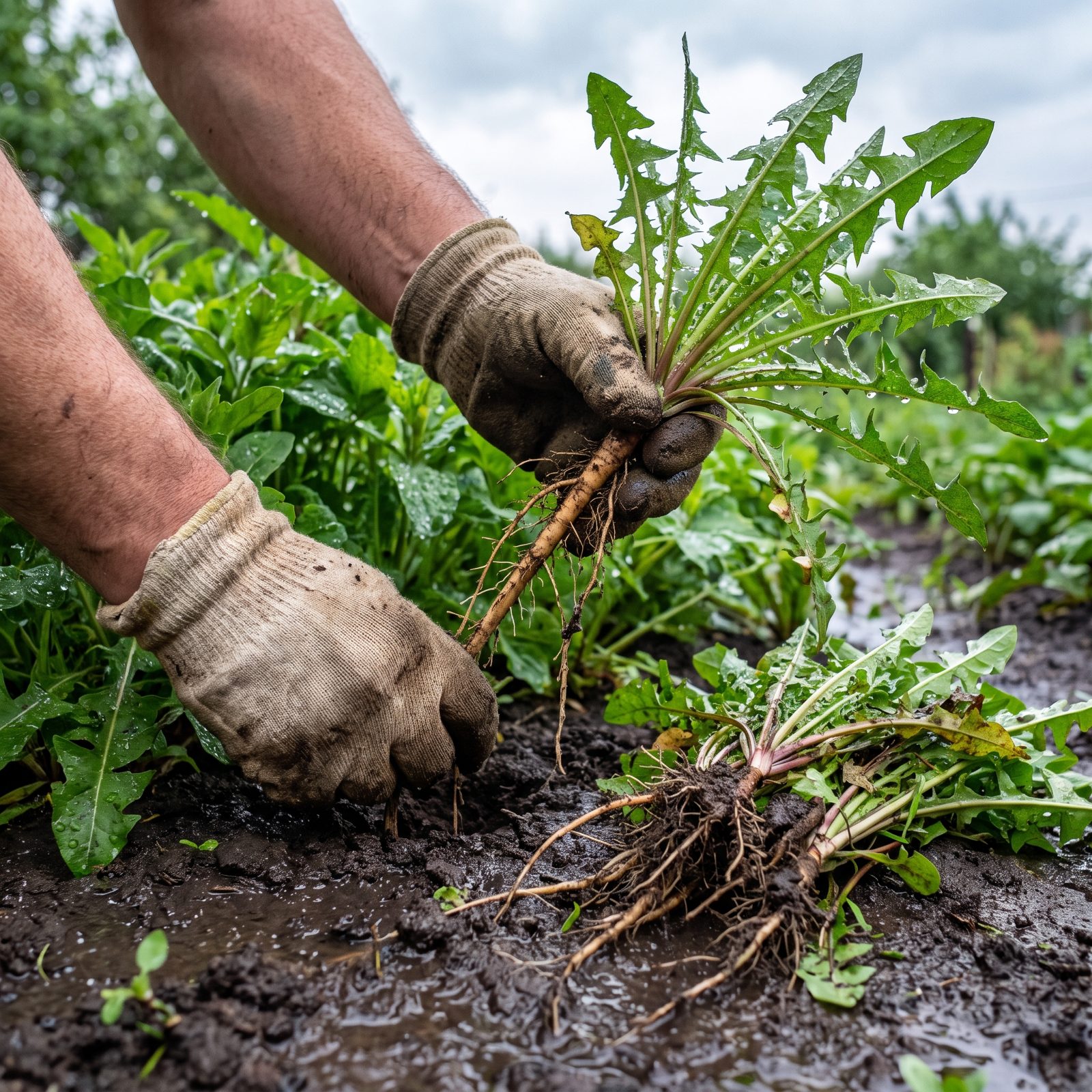Pull Weeds Just After Rain When Roots Release More Completely