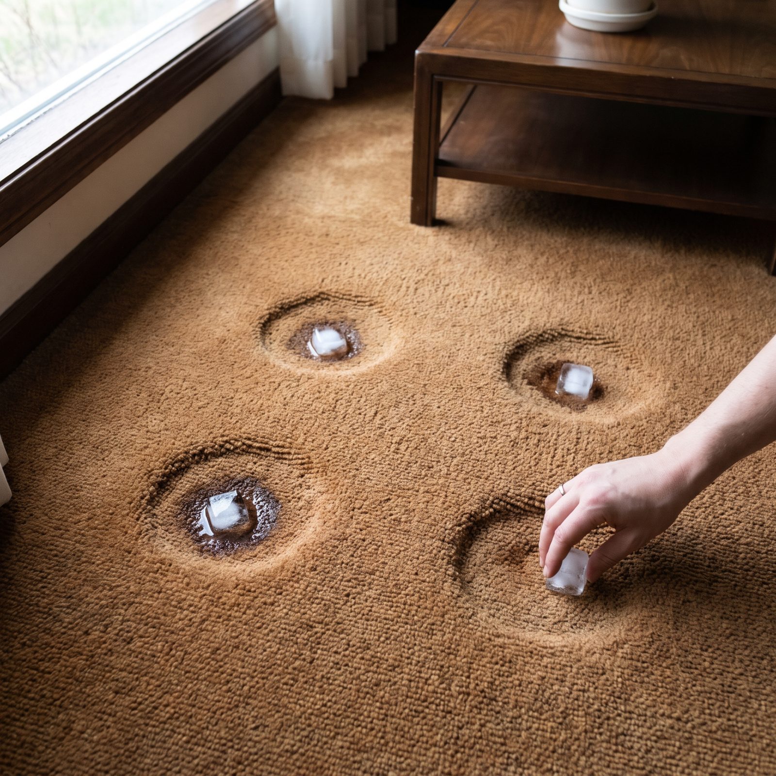 Raise Furniture Dents in Carpet With Melting Ice Cubes