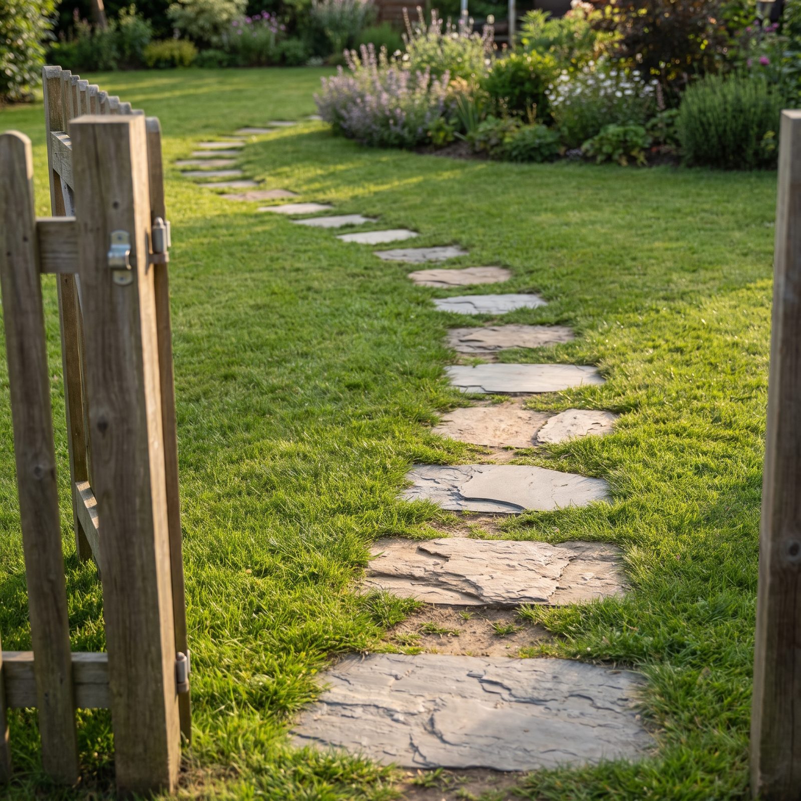Set Stepping Stones Along the Path the Lawn Already Shows You