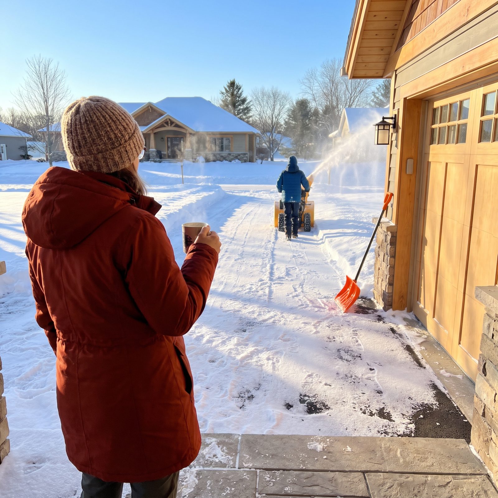 Shoveling the Entire Driveway