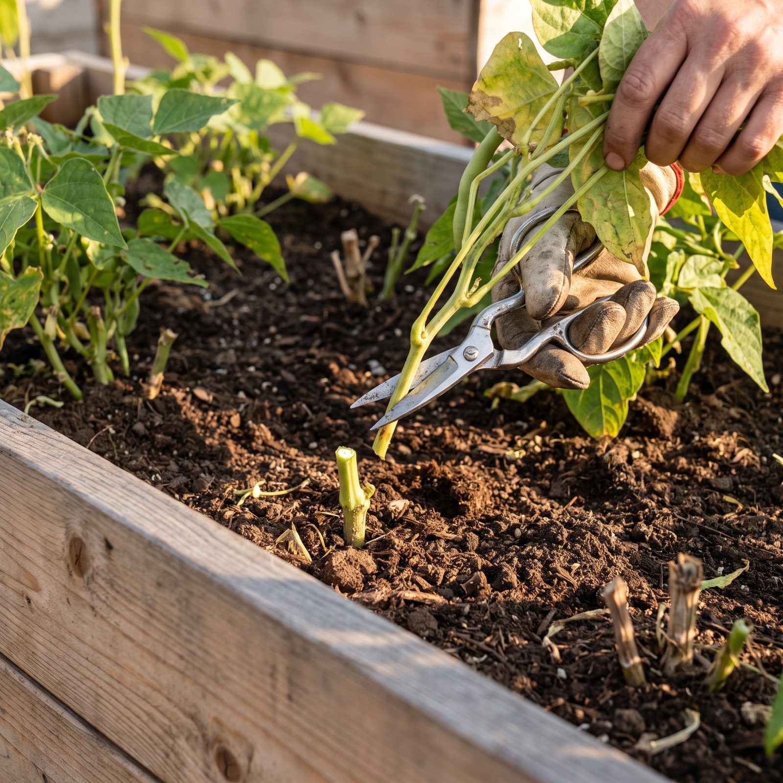 Snip Spent Crops at Soil Level and Leave the Roots to Rot In