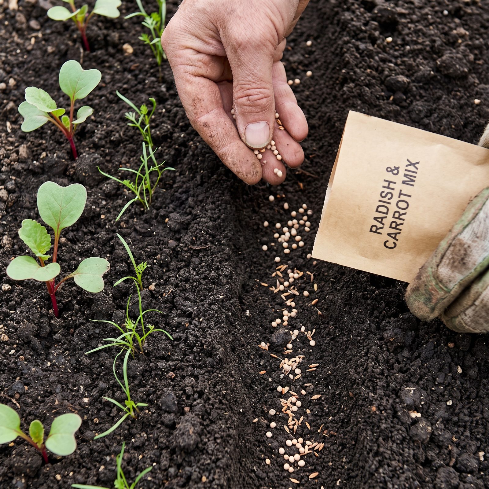 Sow Radish Seeds Alongside Carrots to Mark the Row