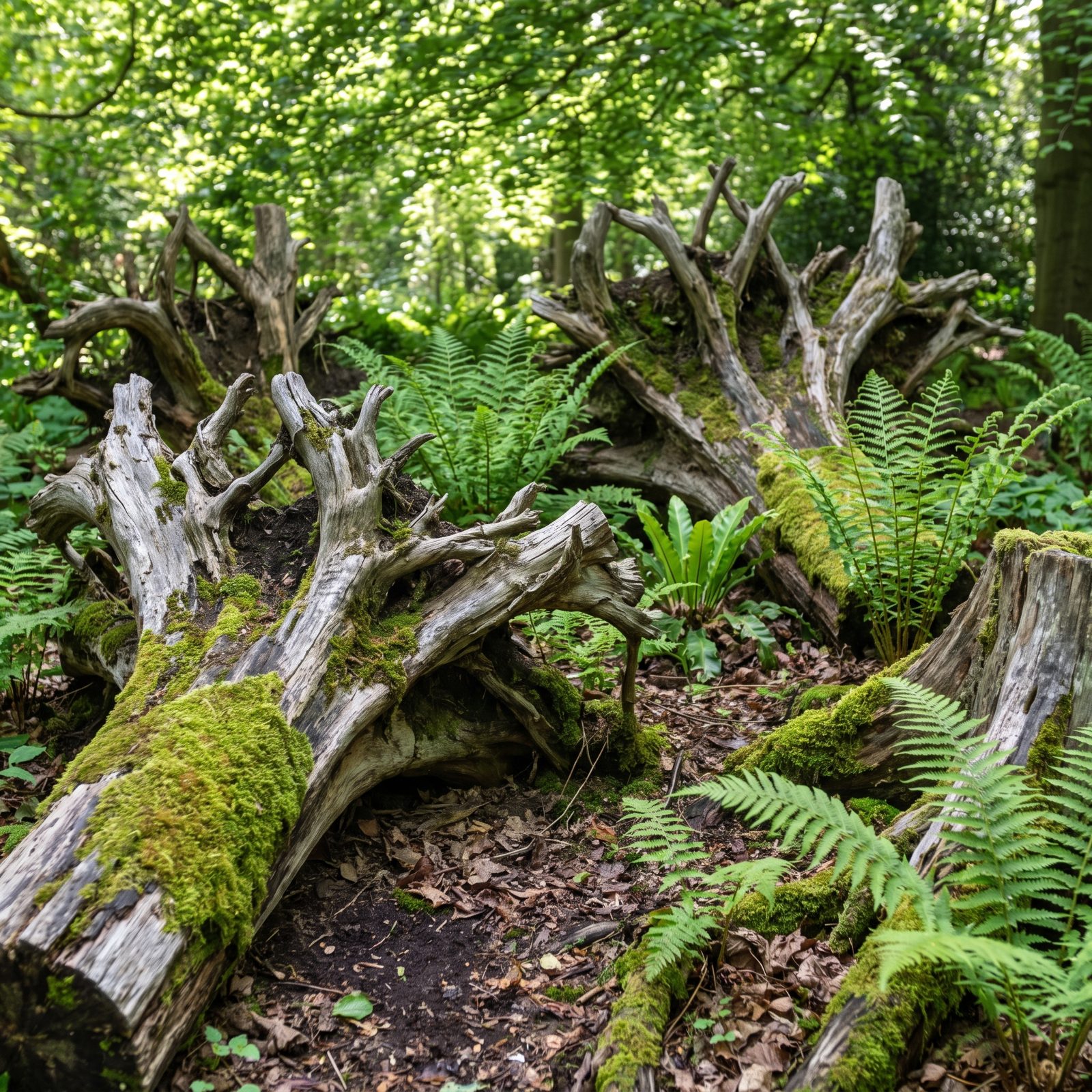 A Stumpery That Converts Old Wood Into a Fern Habitat