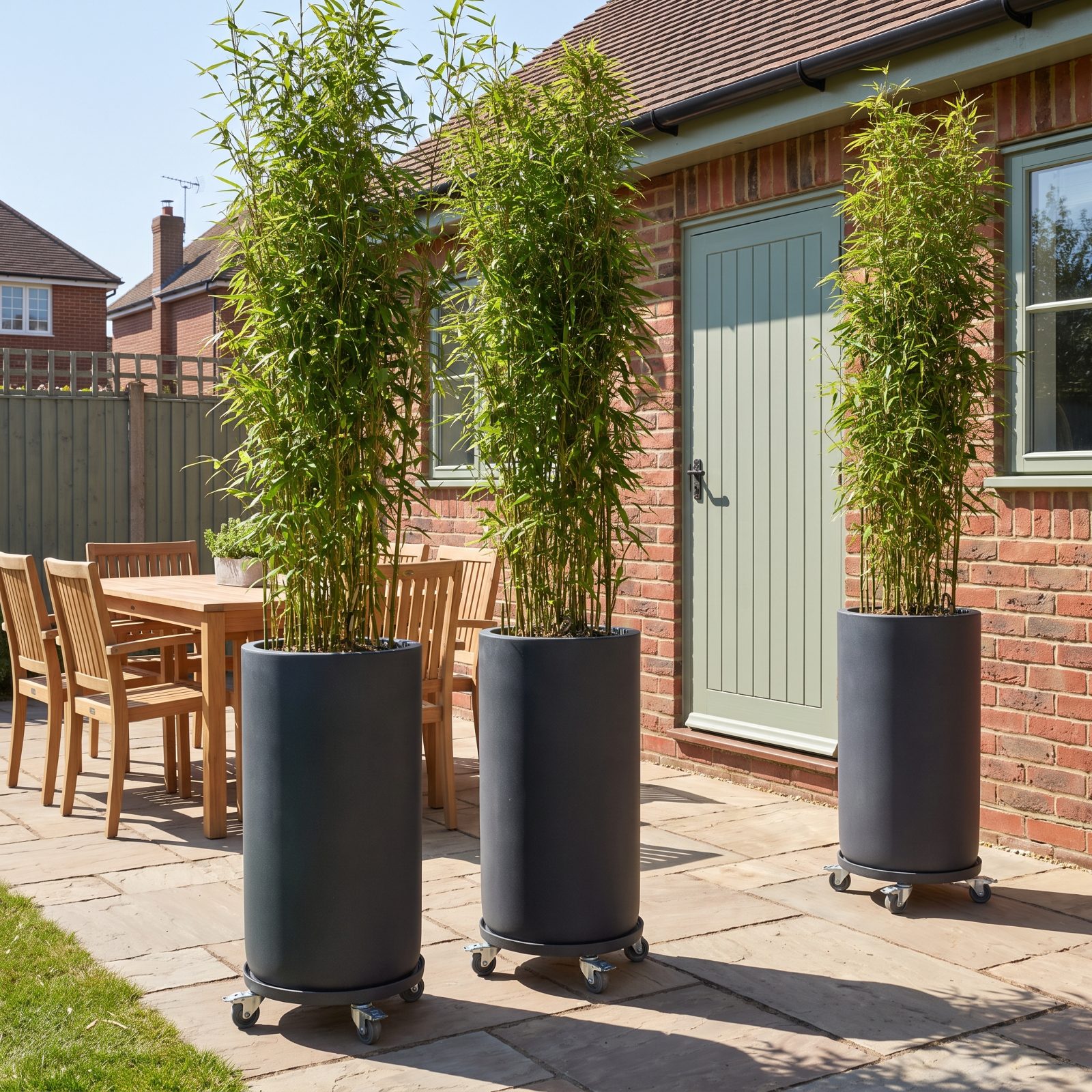 Tall Planters on Casters That Rearrange the Whole Yard