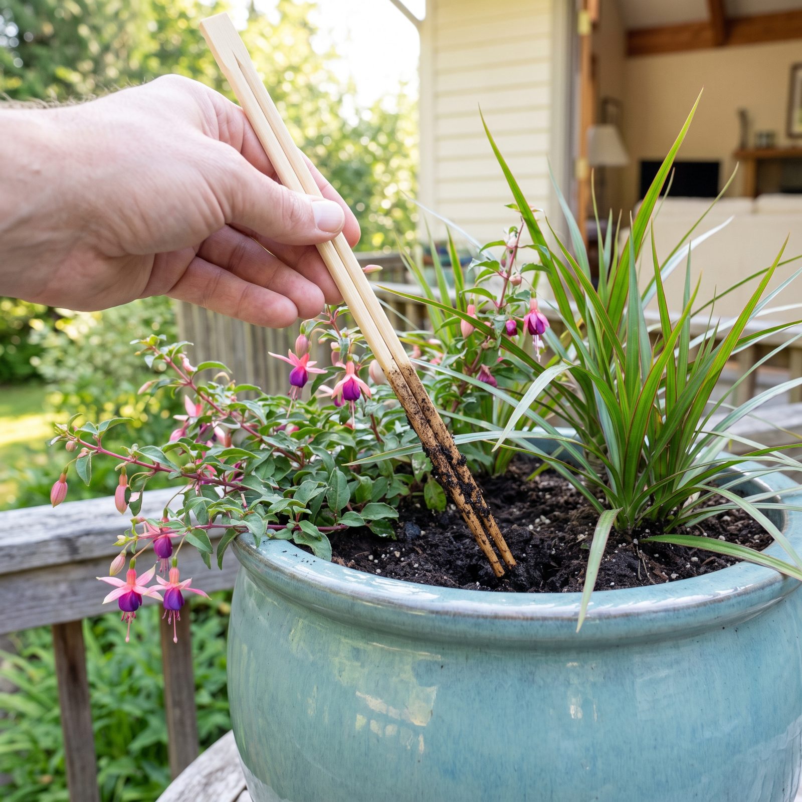 Test Deep Container Moisture With a Wooden Chopstick