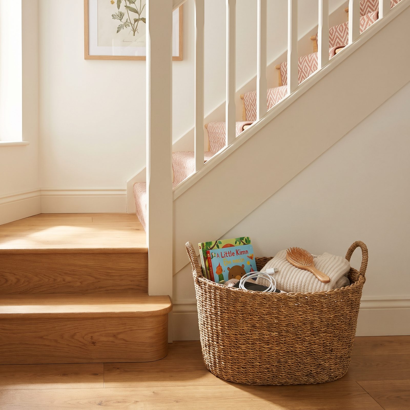 They Keep a Basket by the Stairs for Stray Items