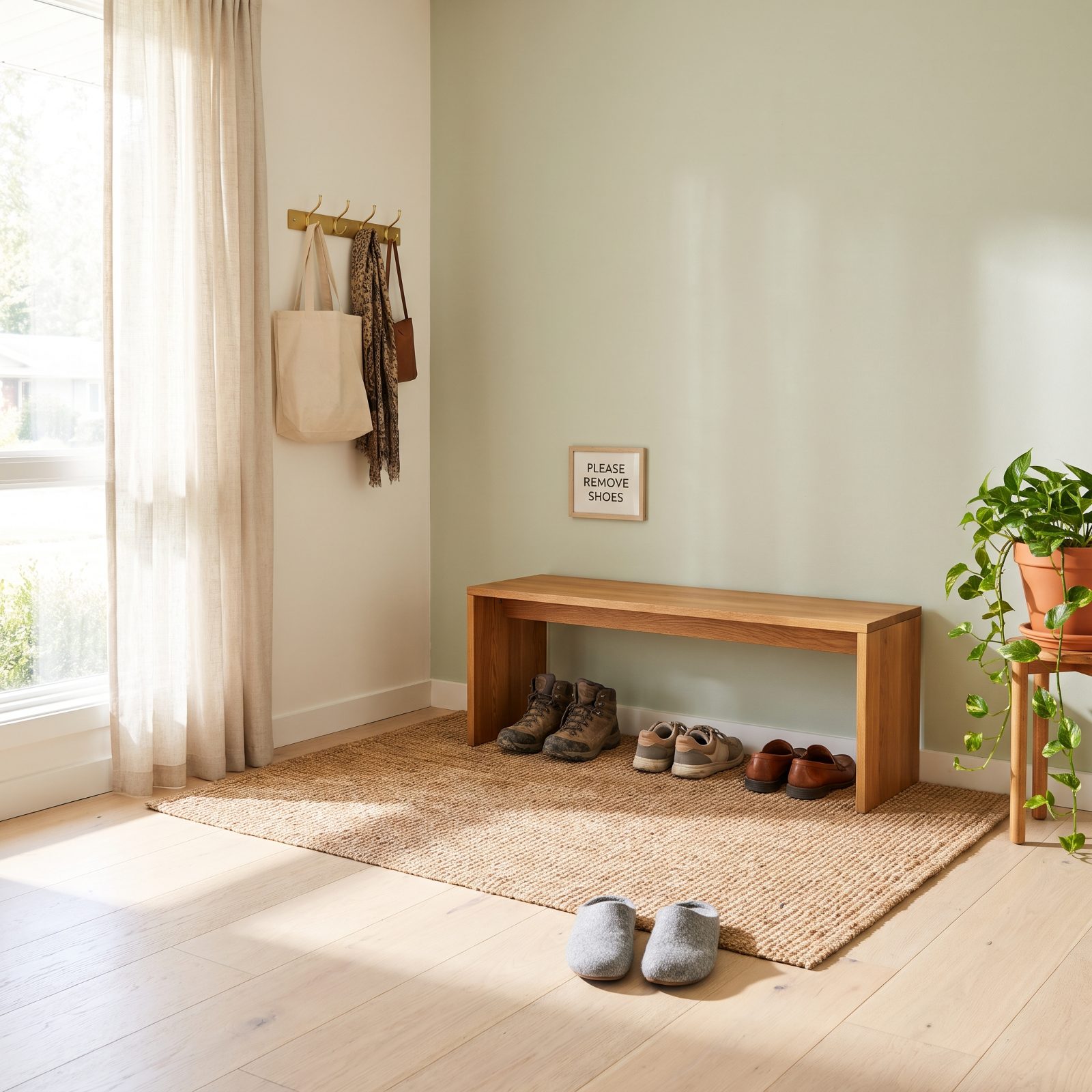 They Keep Entryways Shoe-Free to Trap Dirt