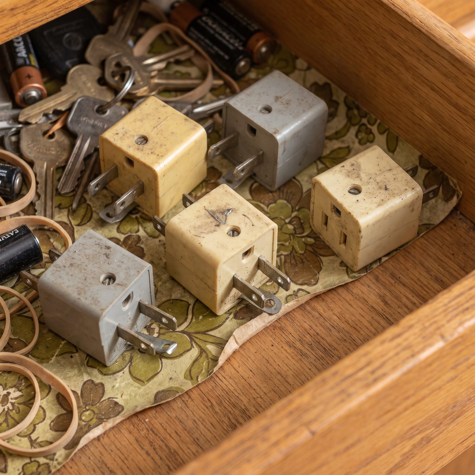Three-to-Two-Prong Adapters for Older Ungrounded Wall Outlets