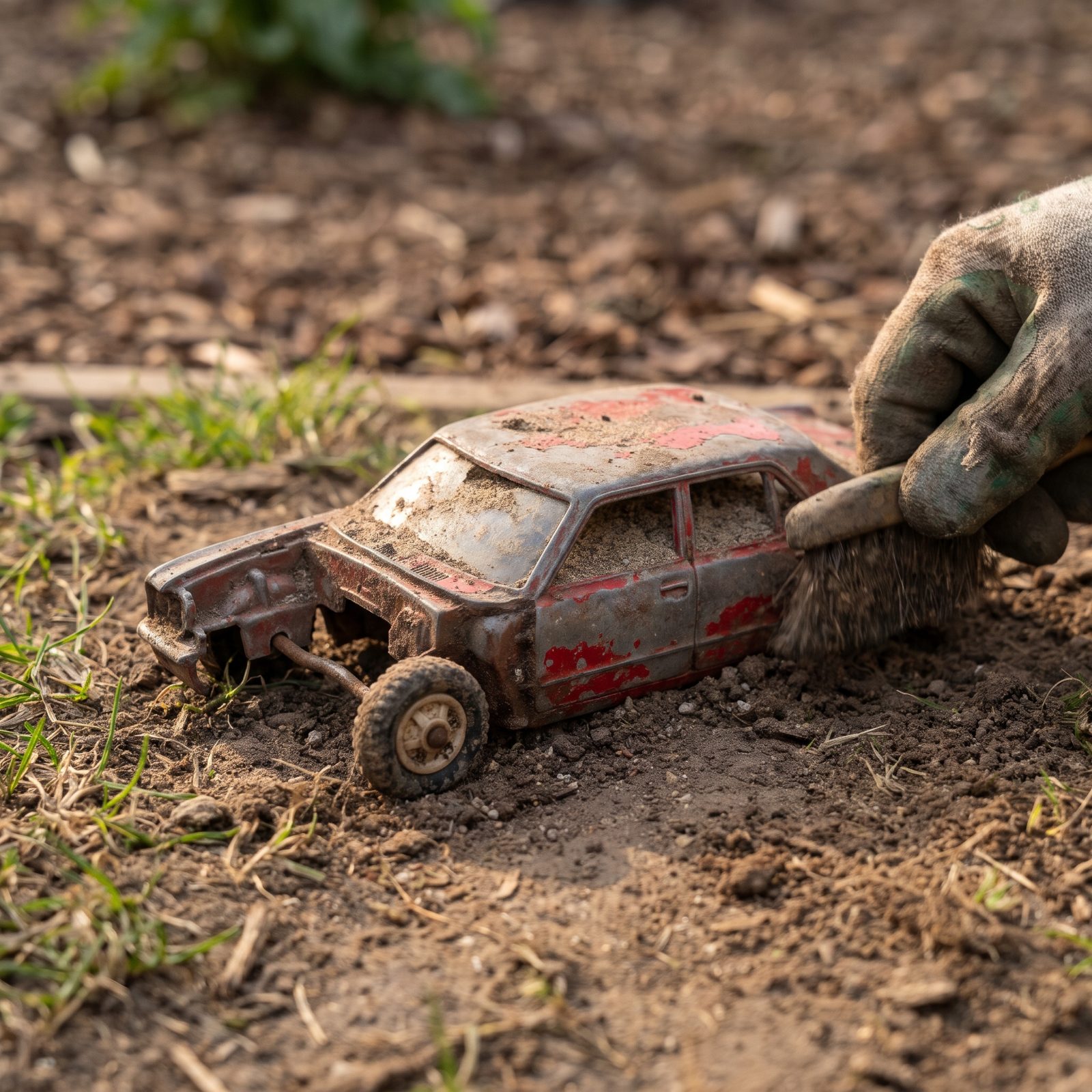 Toy Cars, Die-Cast Bodies and Loose Wheels Lost in Gardens and Schoolyards