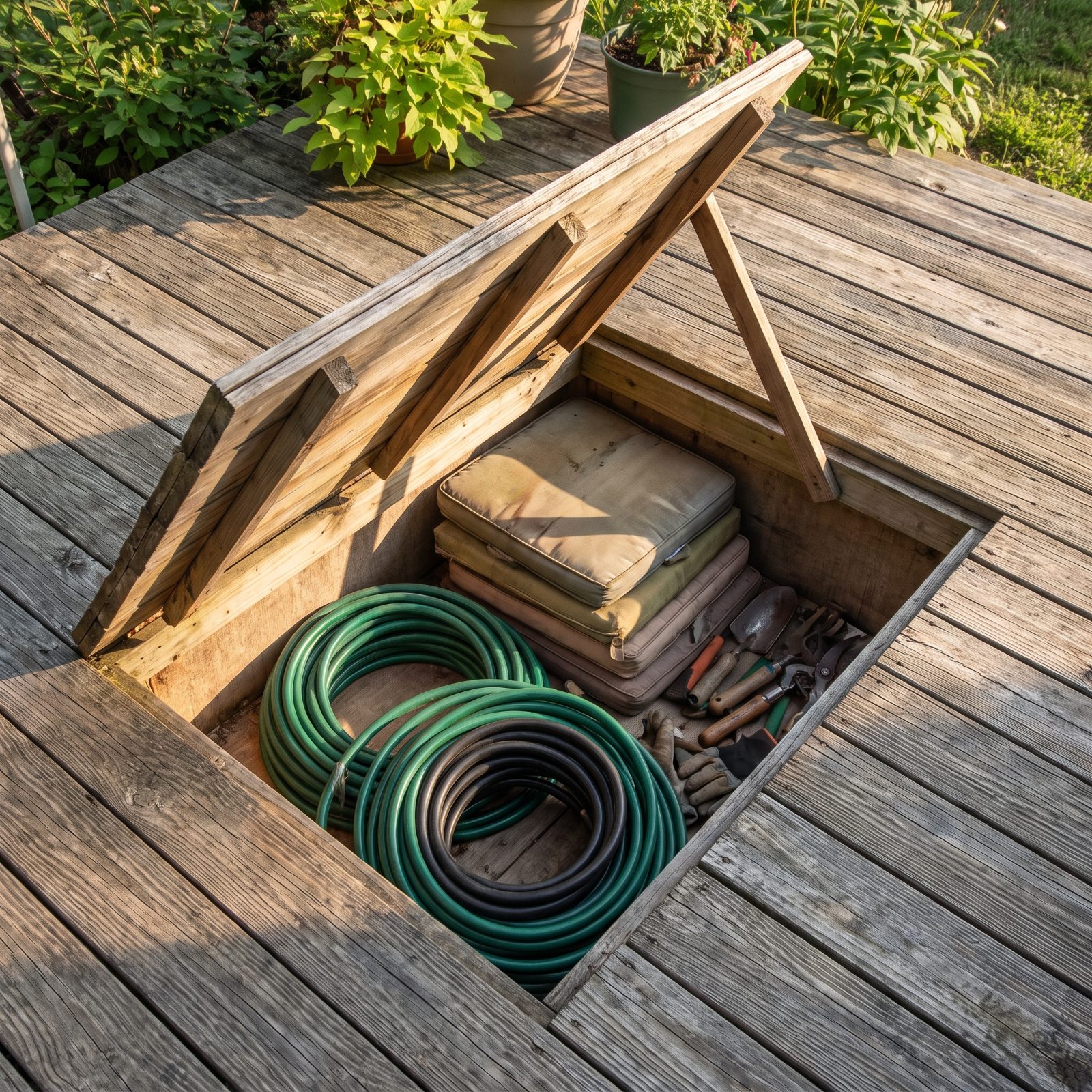 Trapdoor Deck Storage Hiding Under Your Feet