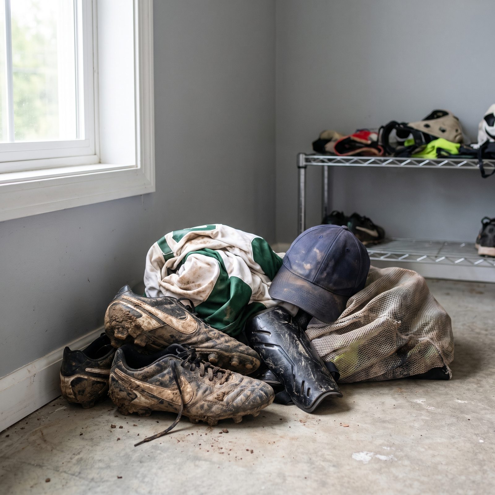 Unwashed Sports Gear Marinating Indoors