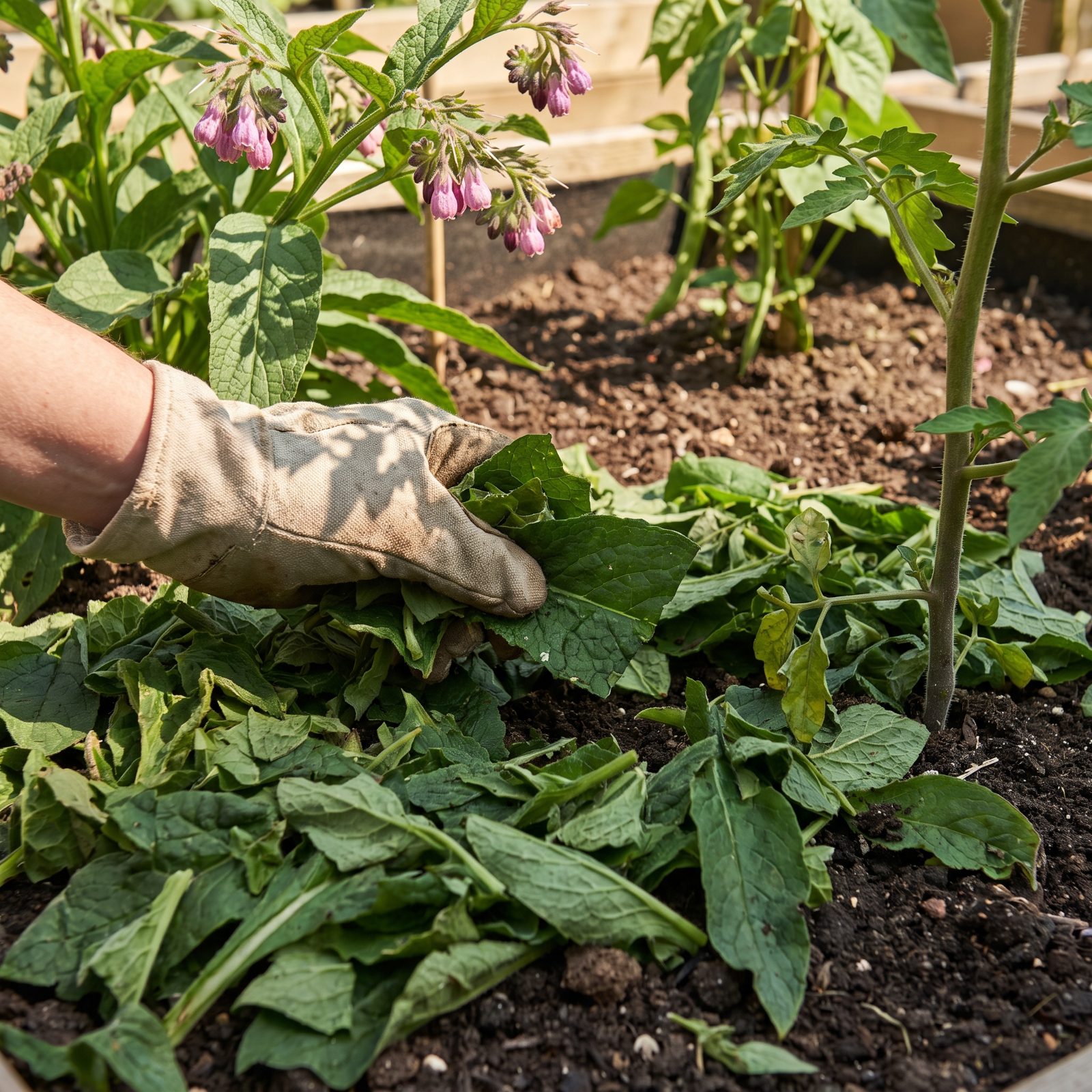 Use Comfrey Leaves as a Nutrient-Rich Surface Mulch