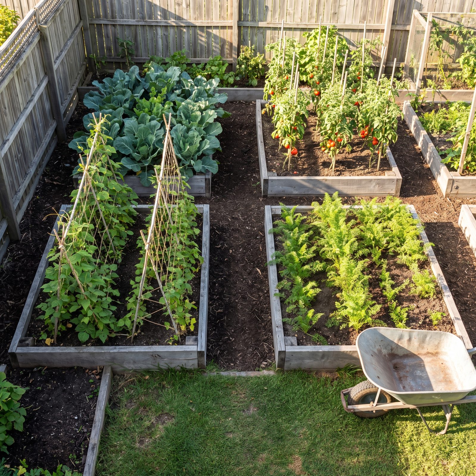 Vegetable Families Rotated From Plot to Plot