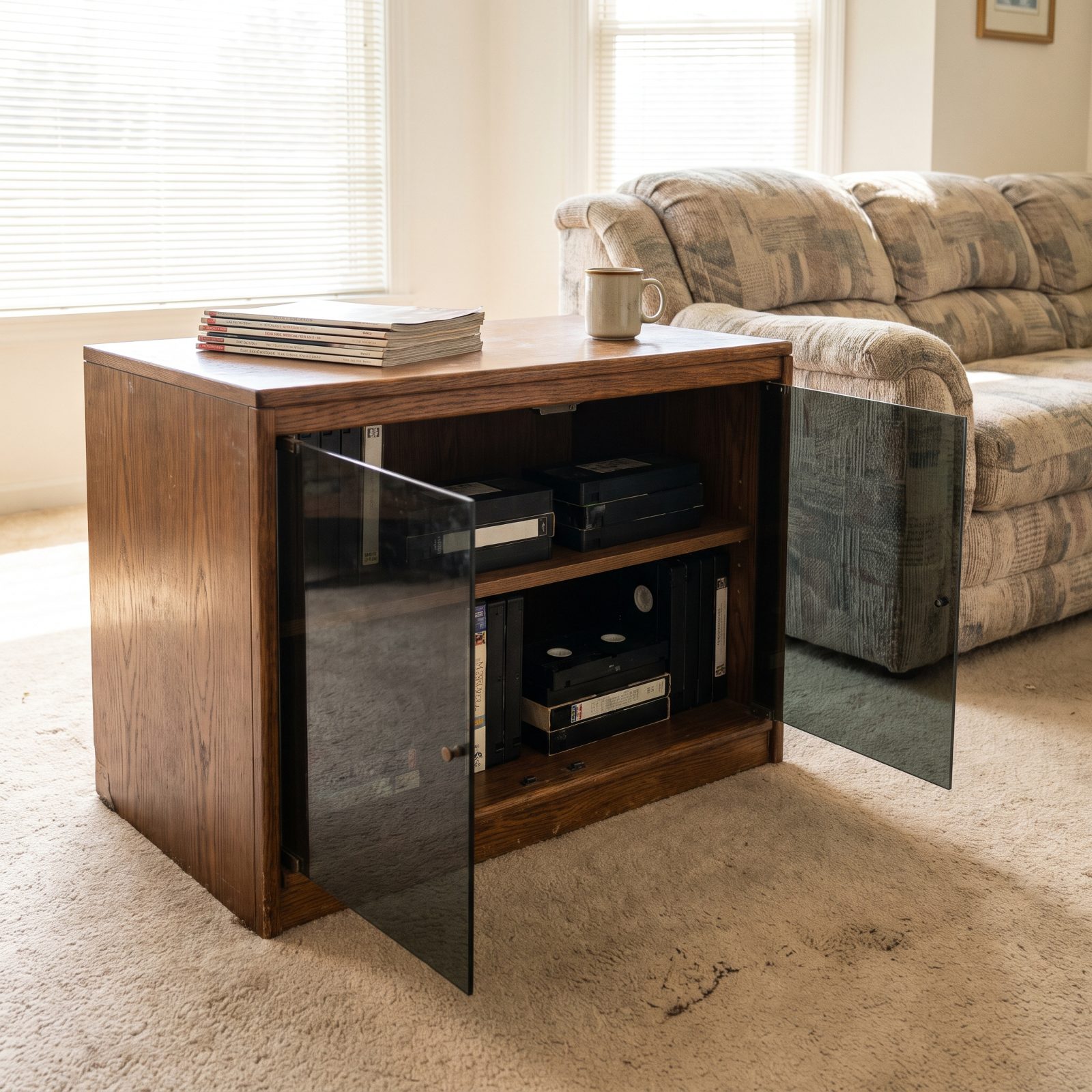 The VHS Cabinet With Smoked-Glass Doors