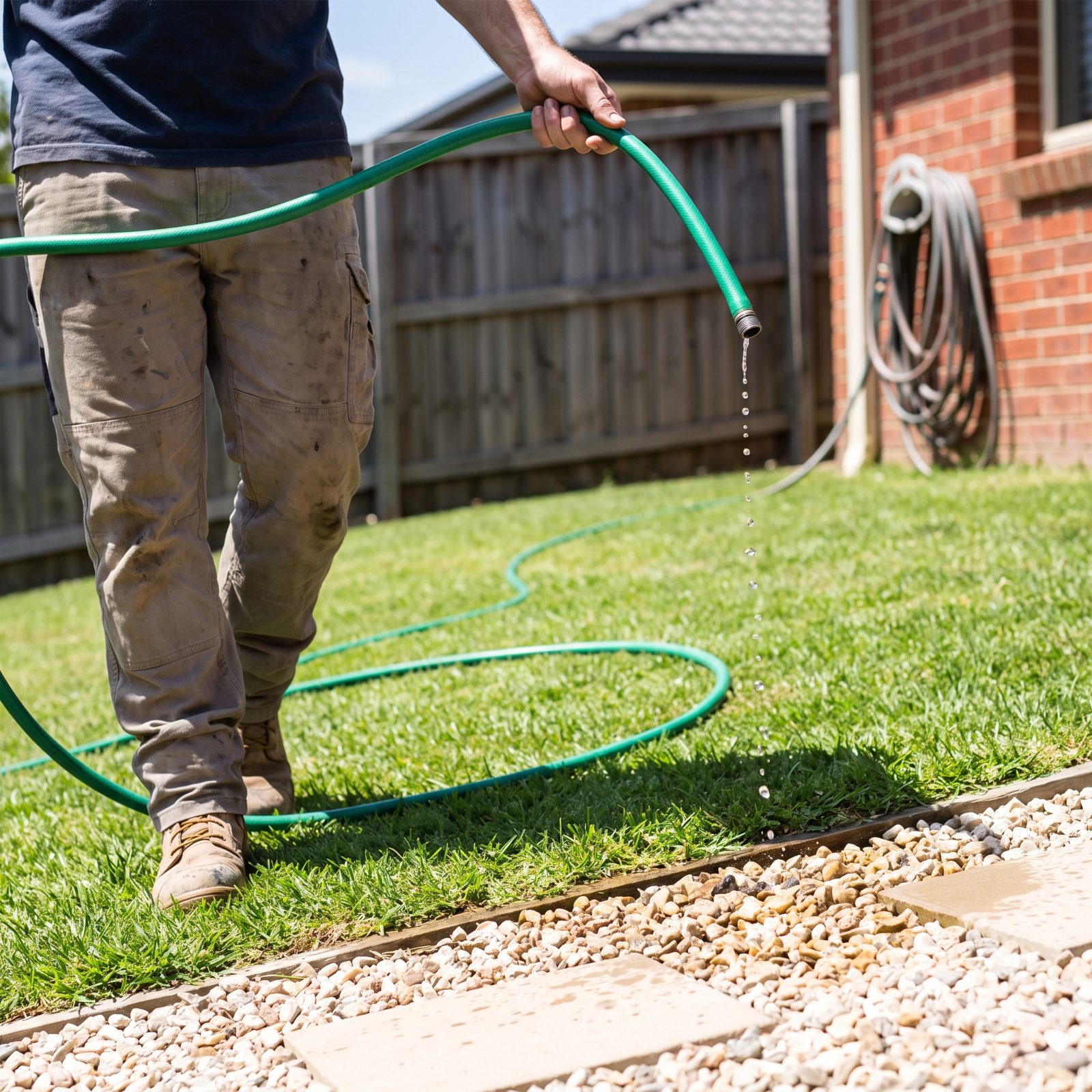 Walk a Hose Downhill Before Storage to Empty It Fast