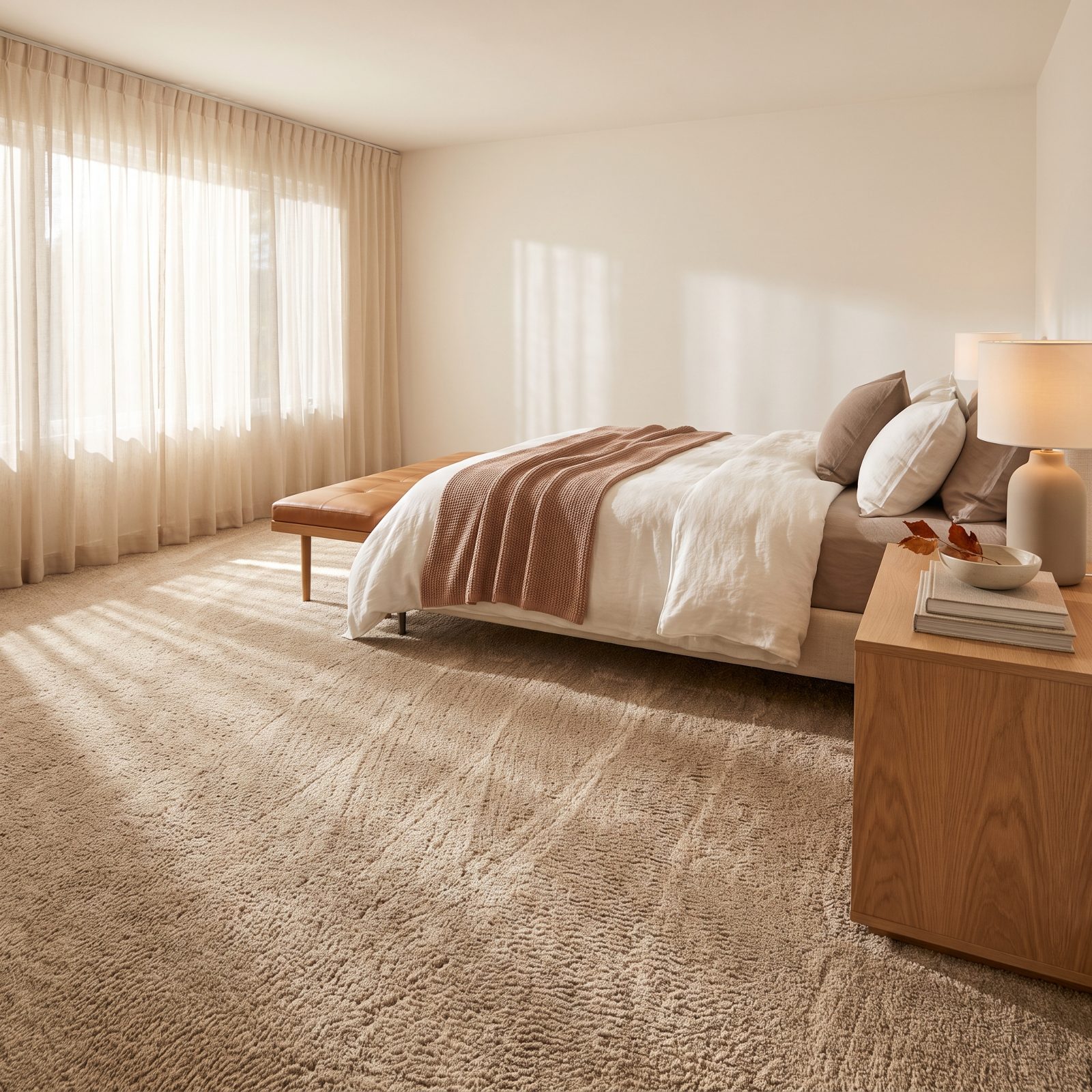 Wall-to-Wall Carpet Makes a Case for the Fully Soft Bedroom