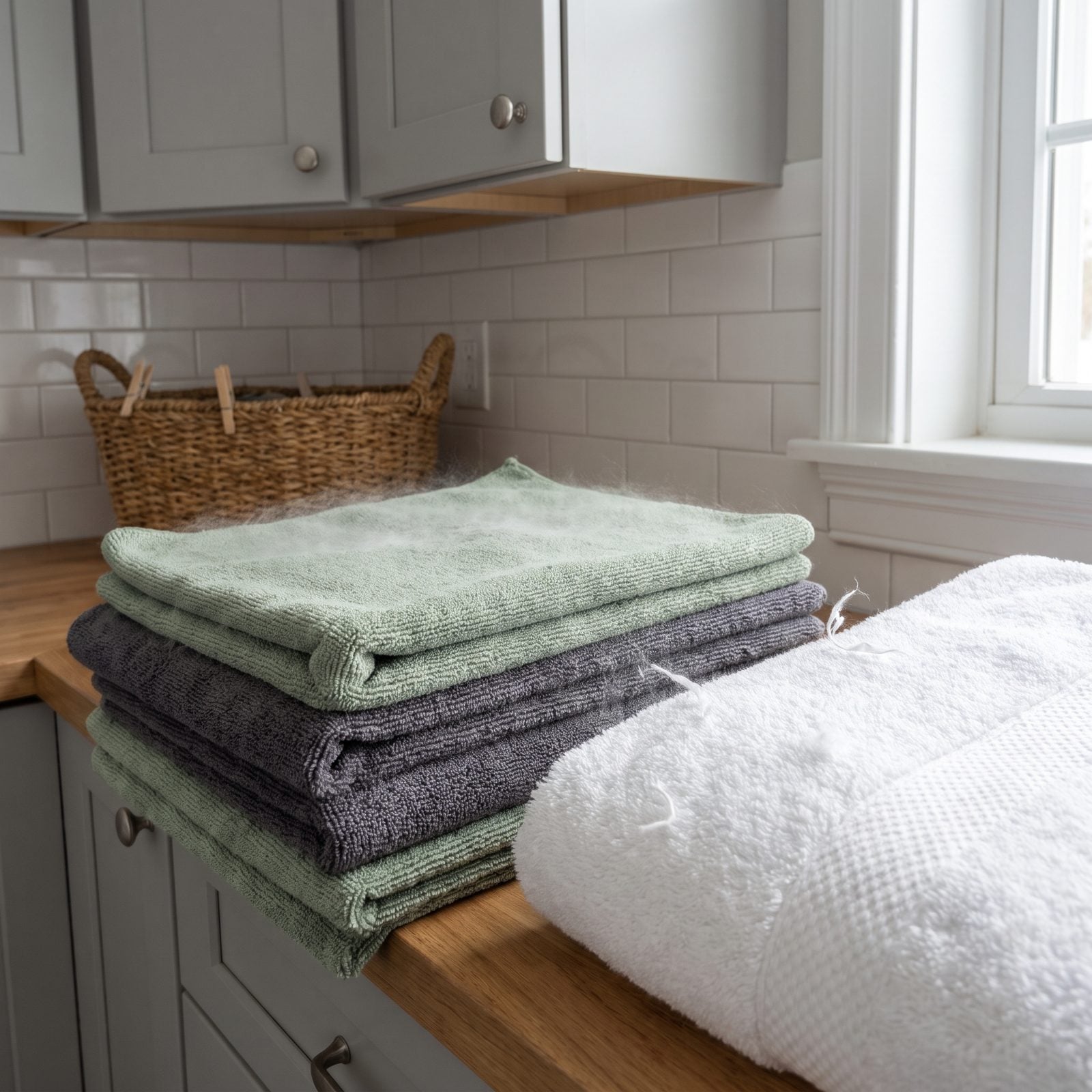 Washing Cotton-Lint Producers With Microfiber Cloths