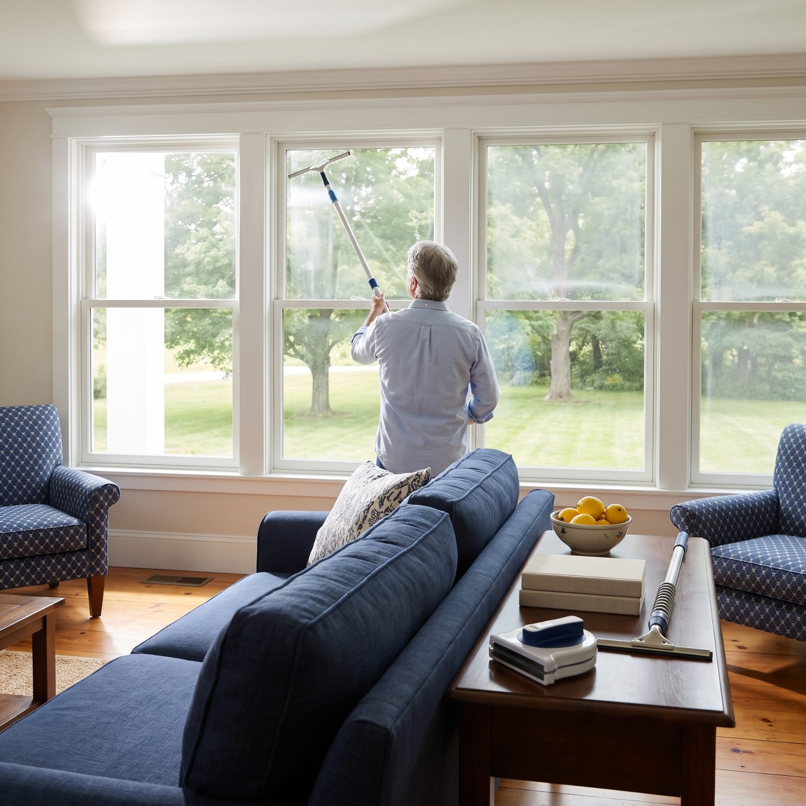 Washing Windows Inside and Out