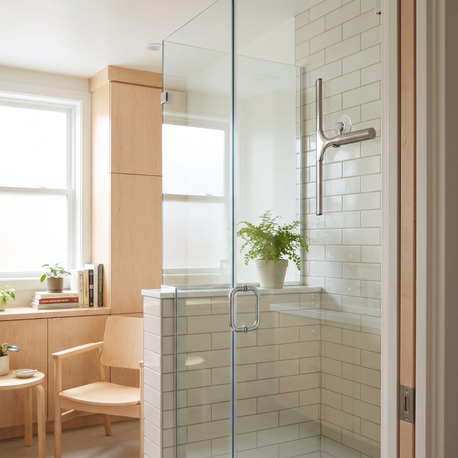 We Squeegee the Shower Glass After Every Wash
