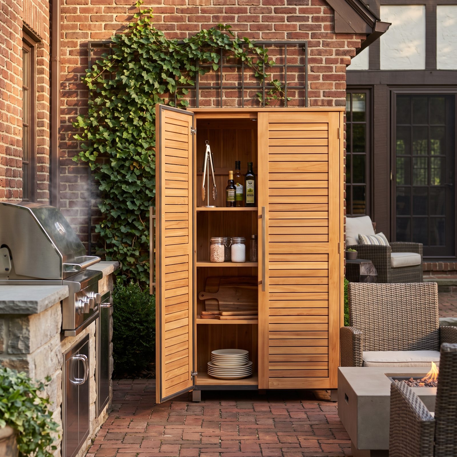 A Weatherproof Outdoor Pantry That Lives by the Grill