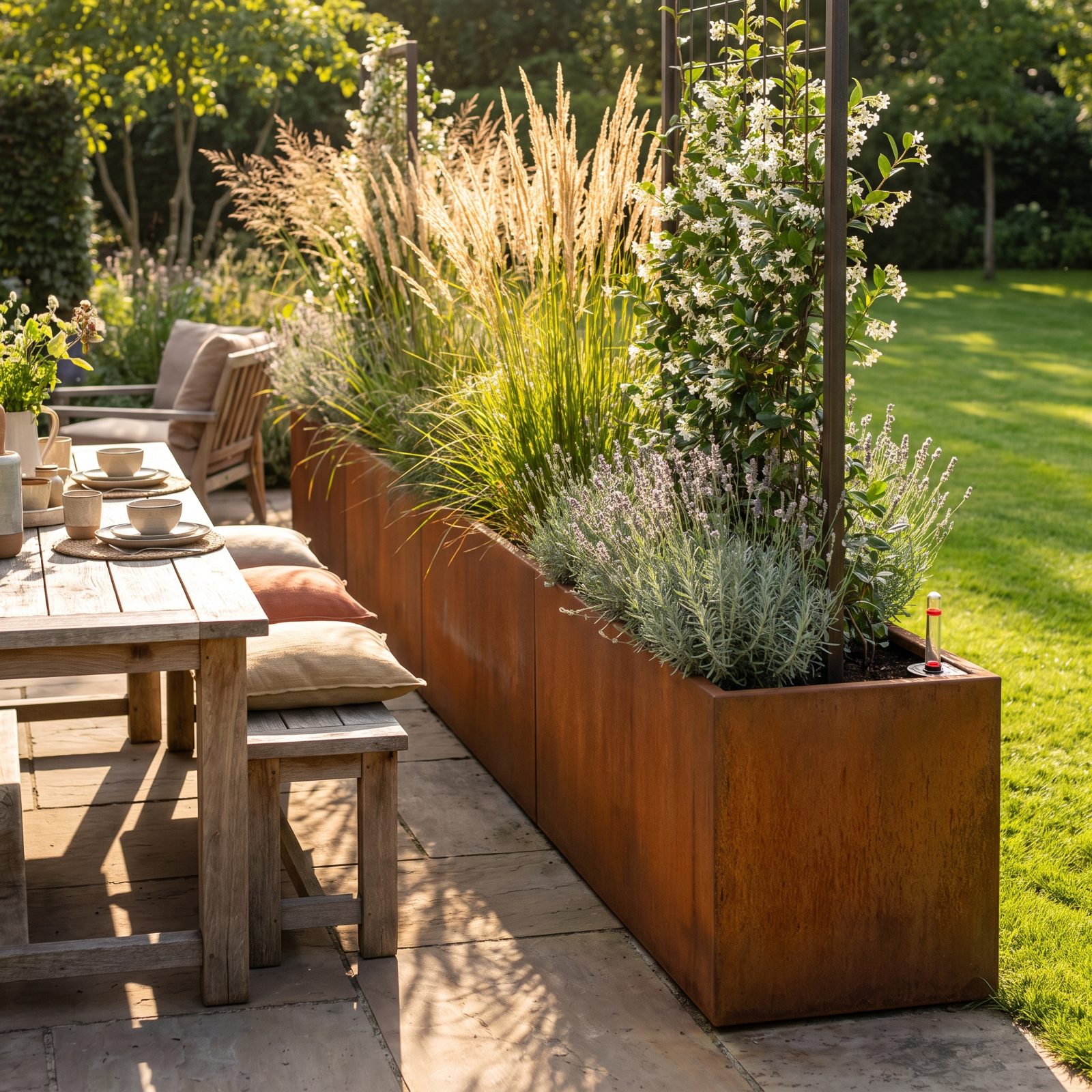 A Wicking Planter That Works as a Room Divider