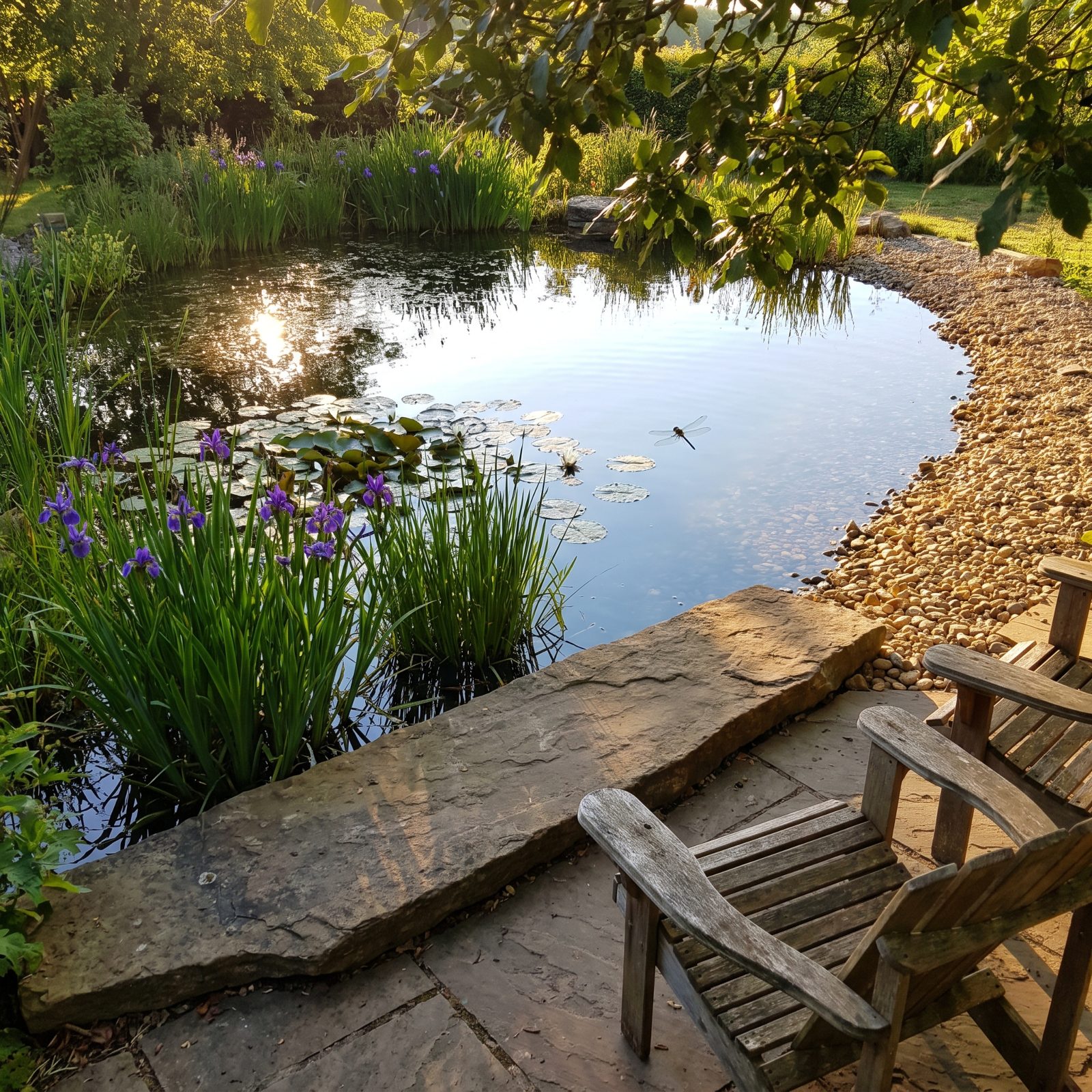 A Wildlife Pond Beside the Patio