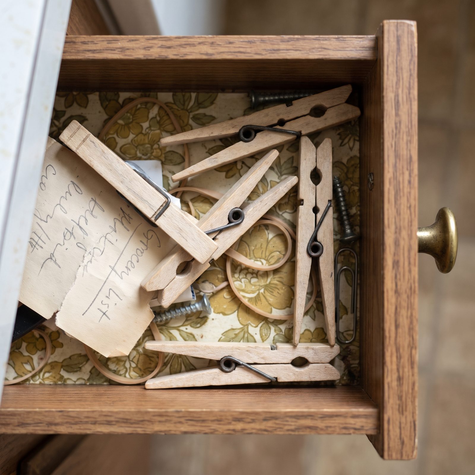 Wooden Spring Clothespins Reassigned to Chip Bags and Grocery Lists